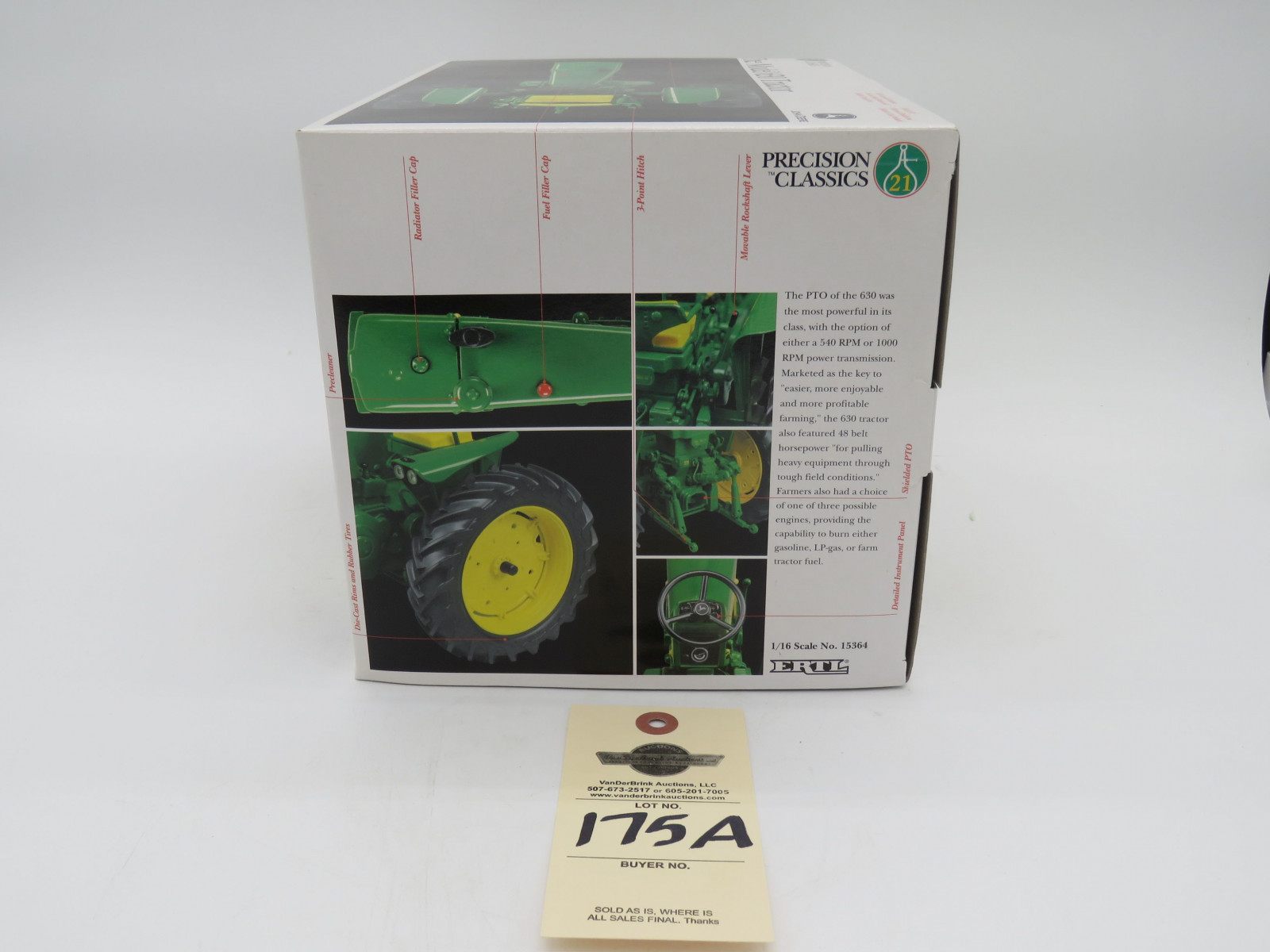 2002 ERTL PRECISION CLASSICS 21 ERTL METAL DIECASE THE MODEL 630 TRACTOR NIB 1/16 SCALE - Image 3