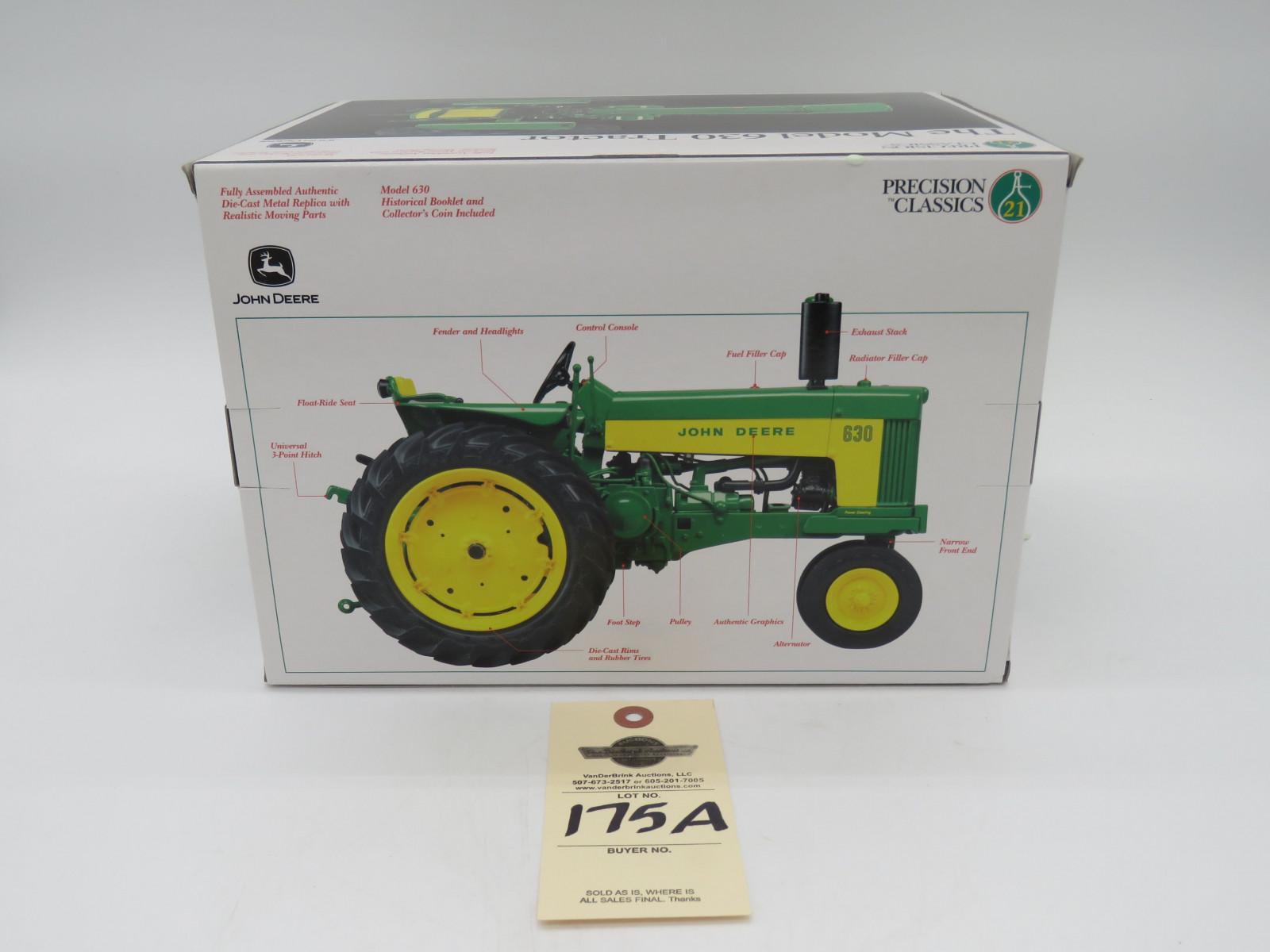 2002 ERTL PRECISION CLASSICS 21 ERTL METAL DIECASE THE MODEL 630 TRACTOR NIB 1/16 SCALE - Image 4