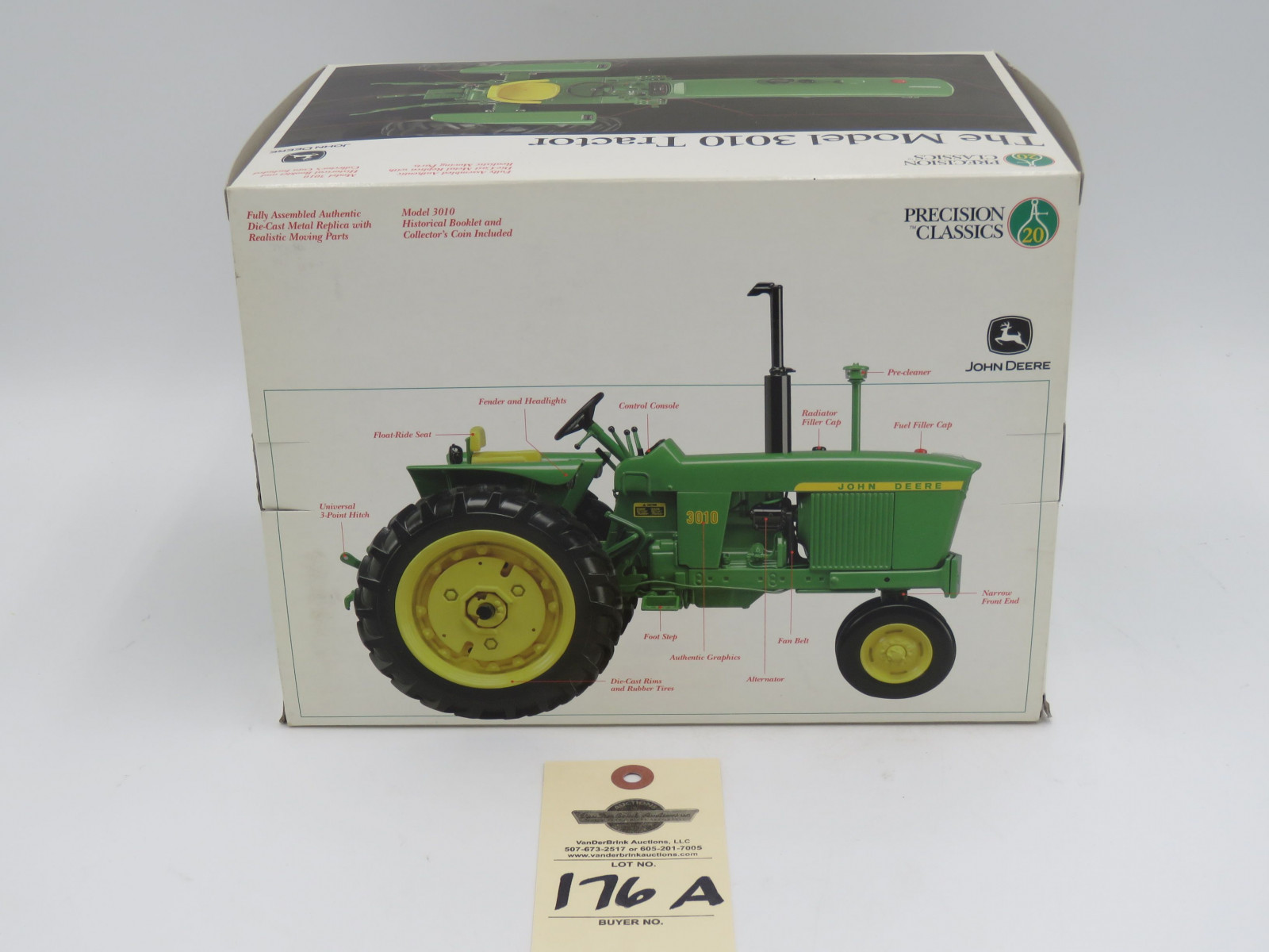 2001 ERTL PRECISION CLASSICS 20 THE MODEL 3010 TRACTOR METAL DIECAST  1/16 SCALE - Image 4