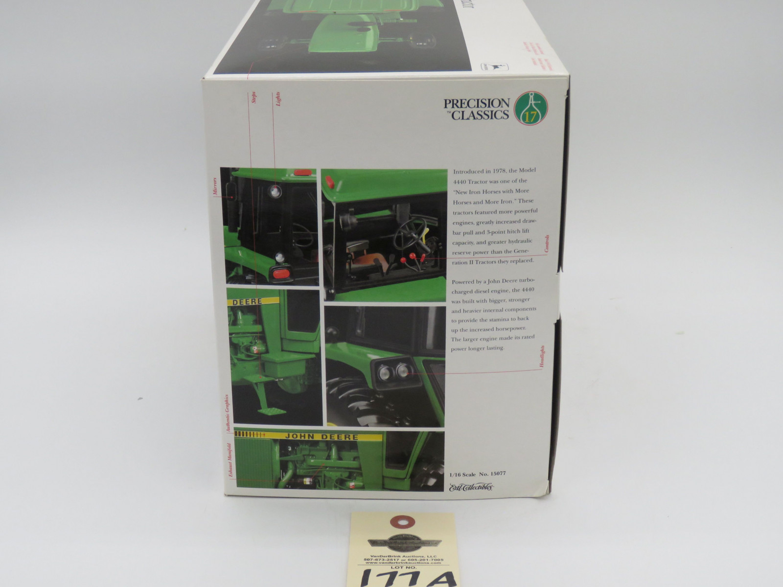 ERTL PRECISION CLASSICS 17 THE 4440 TRACTOR JD METAL DIECAST ERTL 1/16 SCALE  NIB - Image 3