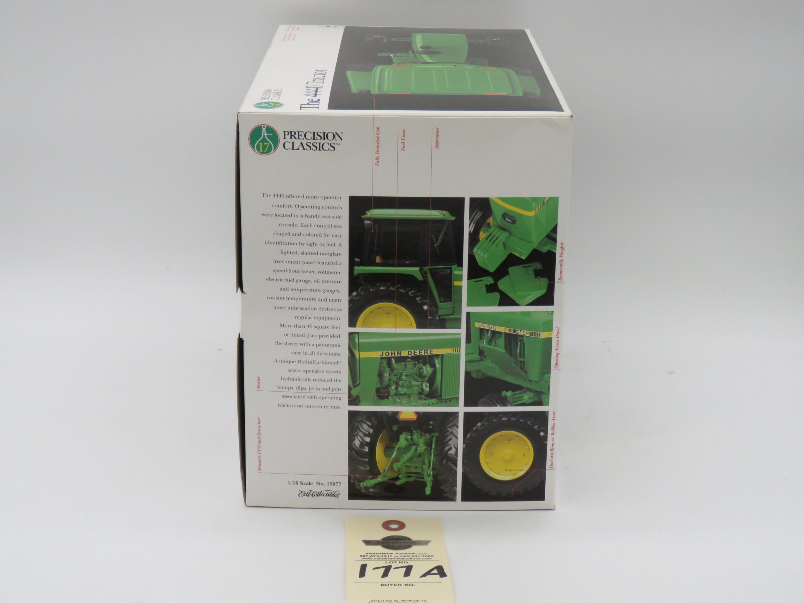 ERTL PRECISION CLASSICS 17 THE 4440 TRACTOR JD METAL DIECAST ERTL 1/16 SCALE  NIB - Image 5