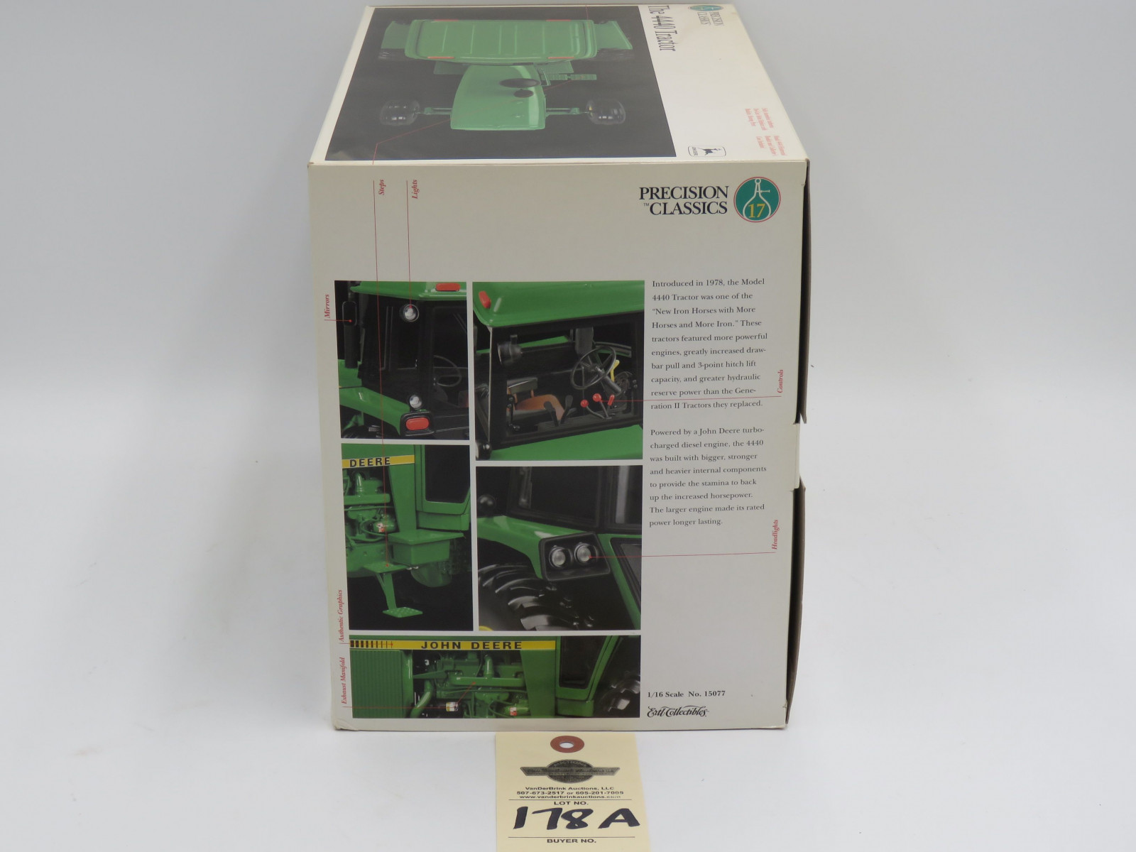 2001 ERTL PRECISION CLASSICS 17 THE 4440 TRACTOR JD METAL DIECAST 1/16 SCALE  NIB - Image 3