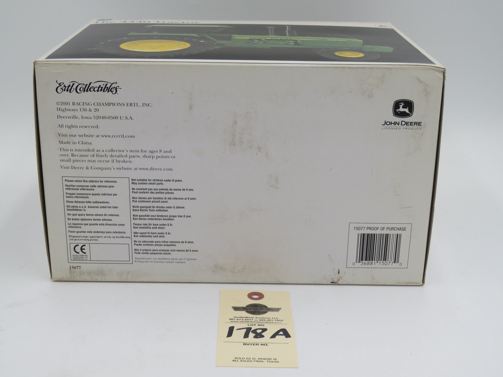 2001 ERTL PRECISION CLASSICS 17 THE 4440 TRACTOR JD METAL DIECAST 1/16 SCALE  NIB - Image 6