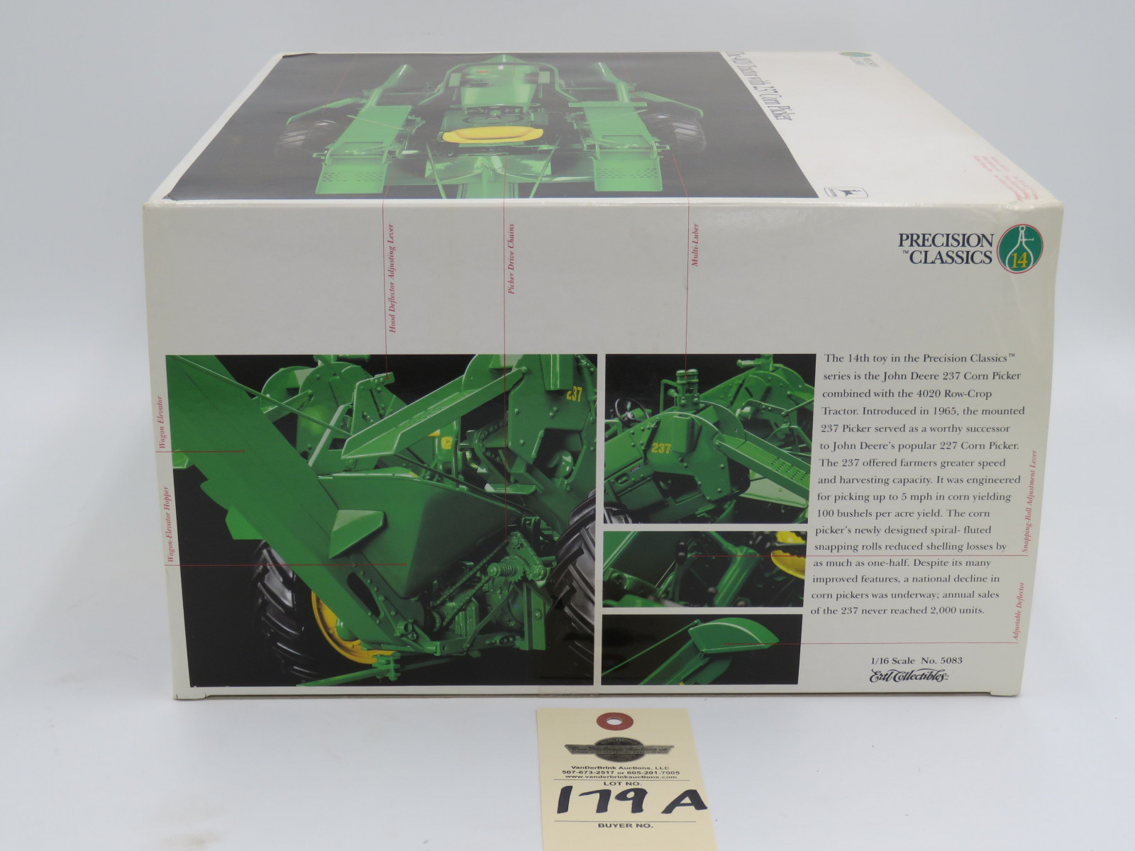 ERTL PRECISION CLASSICS 14 THE 4020 TRACTOR WITH 237 CORN PICKER 1/16 SCALE  NIB - Image 3