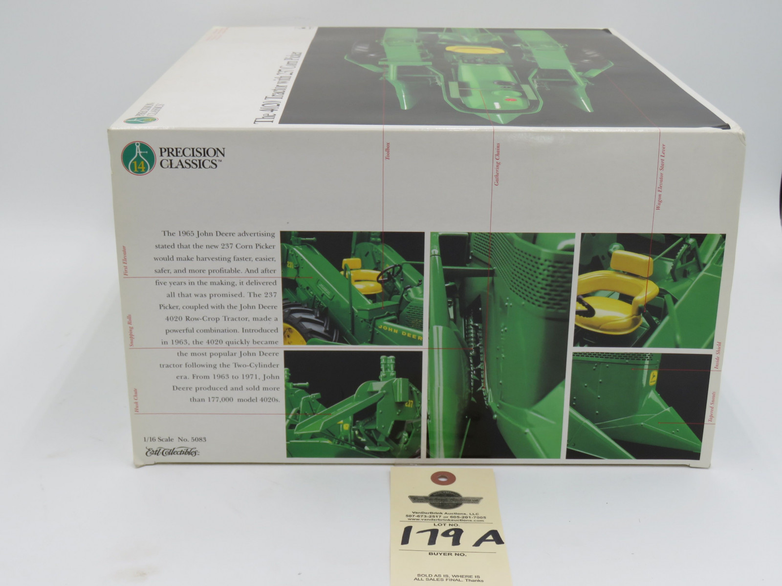 ERTL PRECISION CLASSICS 14 THE 4020 TRACTOR WITH 237 CORN PICKER 1/16 SCALE  NIB - Image 5