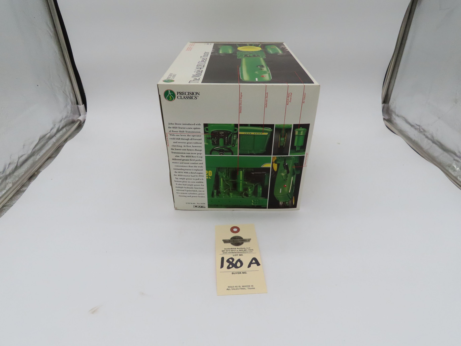 ERTL PRECISION CLASSICS 3 THE JOHN DEERE MODEL 4020 DIESEL TRACTOR 1/16 SCALE - Image 5