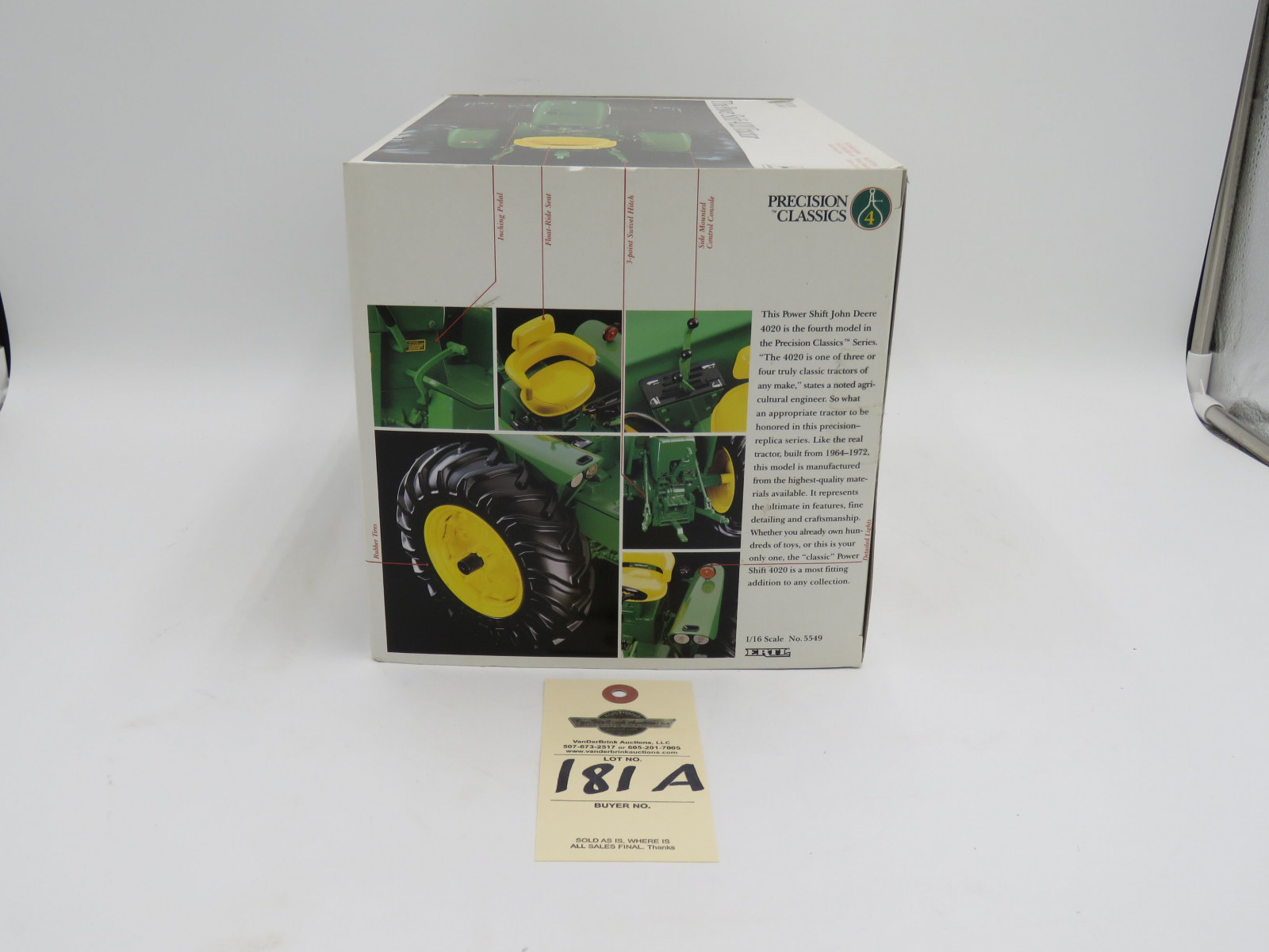 1993 ERTL PRECISION CLASSICS 4 THE POWER SHIFT 4020 TRACTOR JD DIE CAST METAL NIB 1/16 SCALE - Image 3