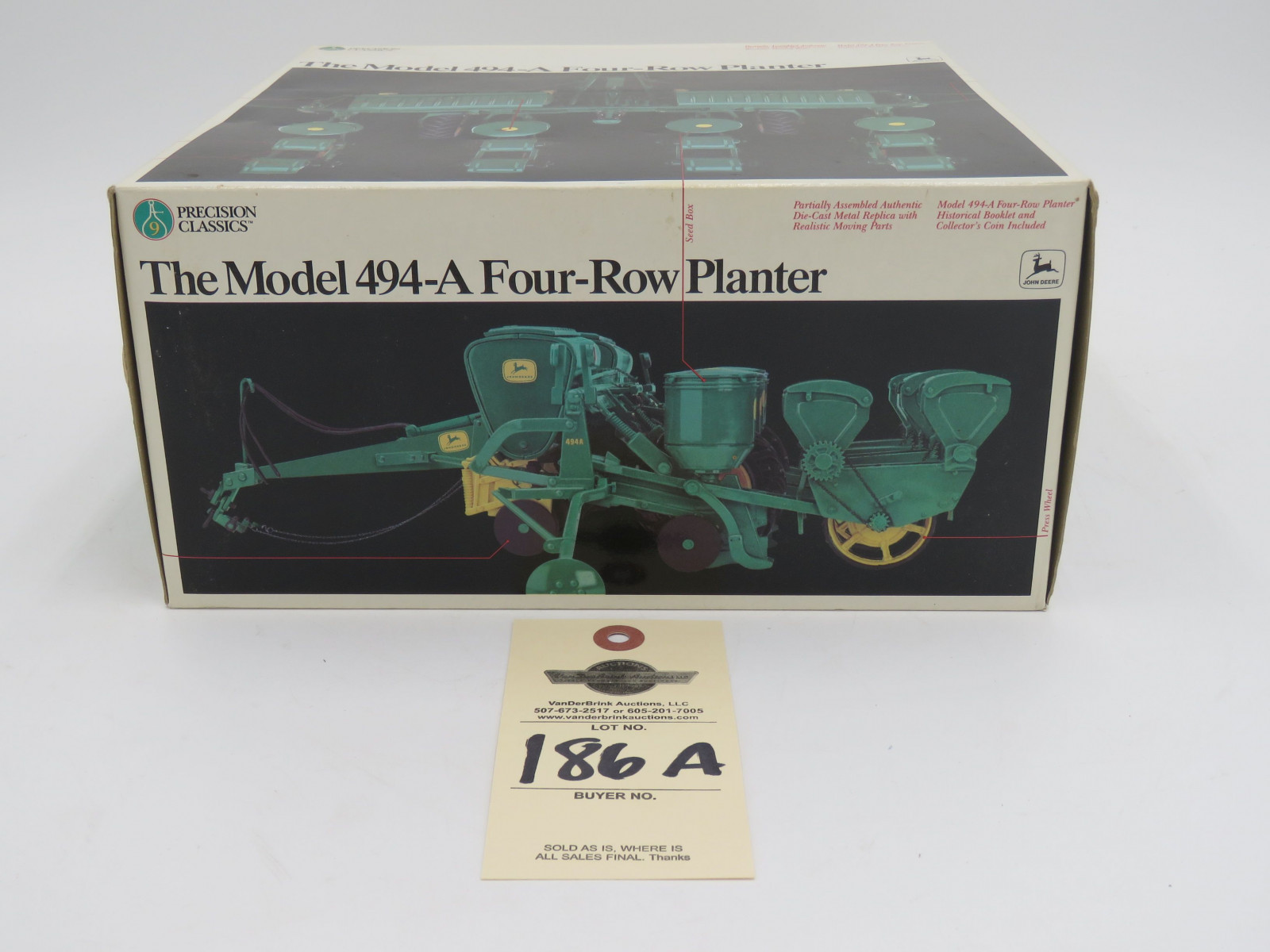 ERTL PRECISION CLASSICS 9 THE MODEL 494-A FOUR-ROW PLANTER JD NIB 1/16 SCALE - Image 1