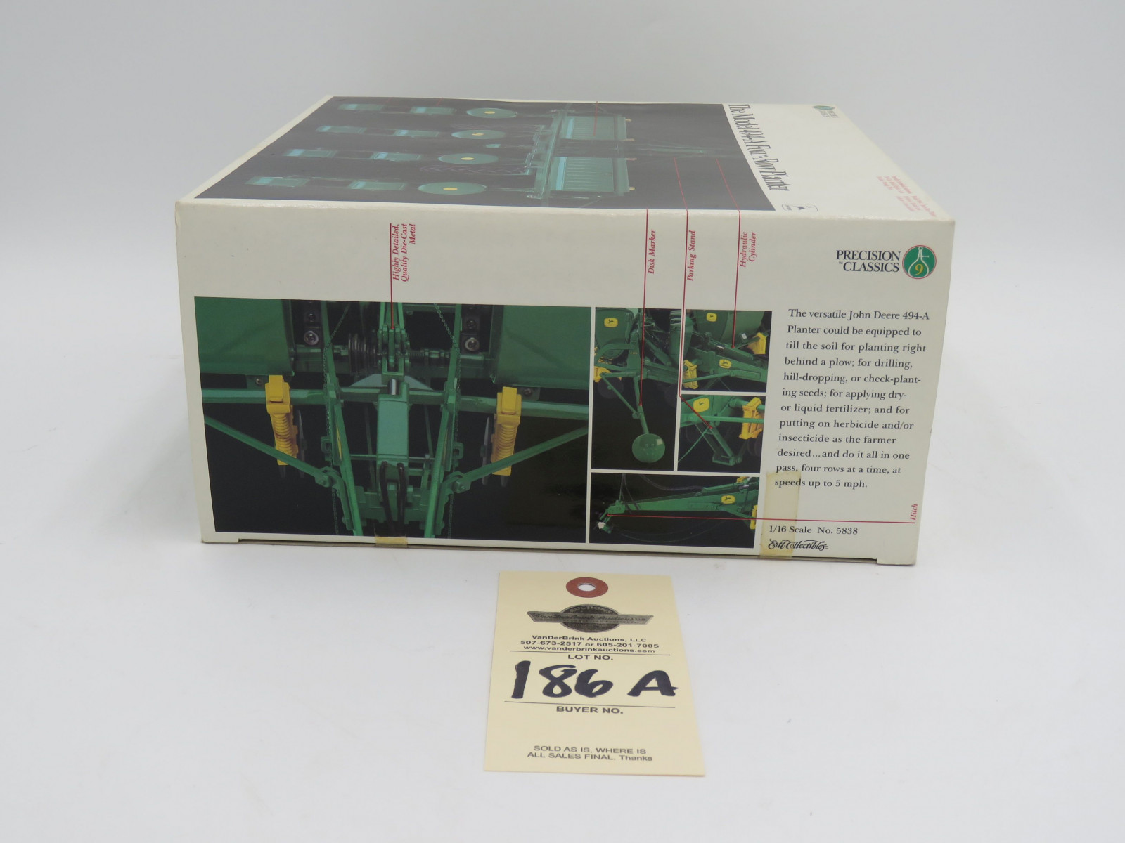 ERTL PRECISION CLASSICS 9 THE MODEL 494-A FOUR-ROW PLANTER JD NIB 1/16 SCALE - Image 3