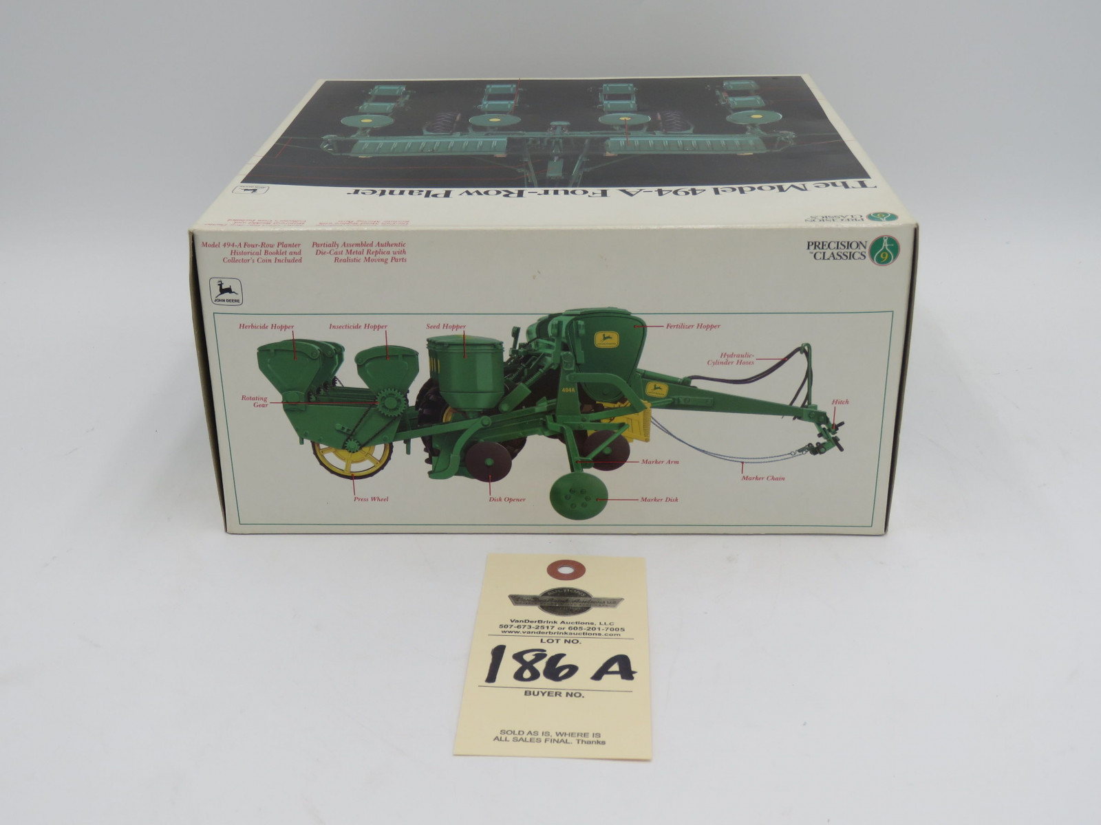 ERTL PRECISION CLASSICS 9 THE MODEL 494-A FOUR-ROW PLANTER JD NIB 1/16 SCALE - Image 4