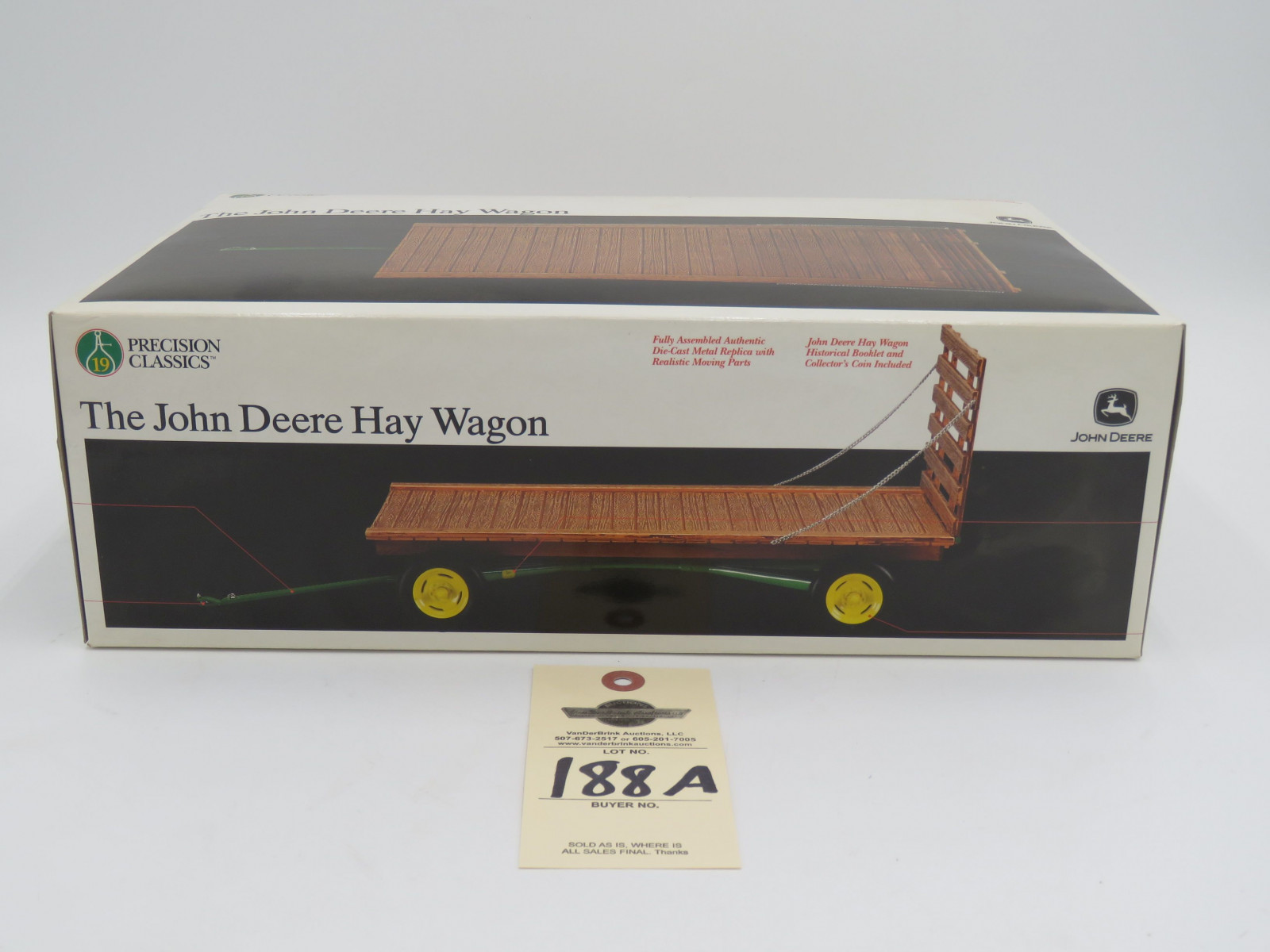 ERTL PRECISION CLASSICS THE JOHN DEERE HAY WAGON METAL DIECAST 1/16 SCALE NO NIB - Image 1