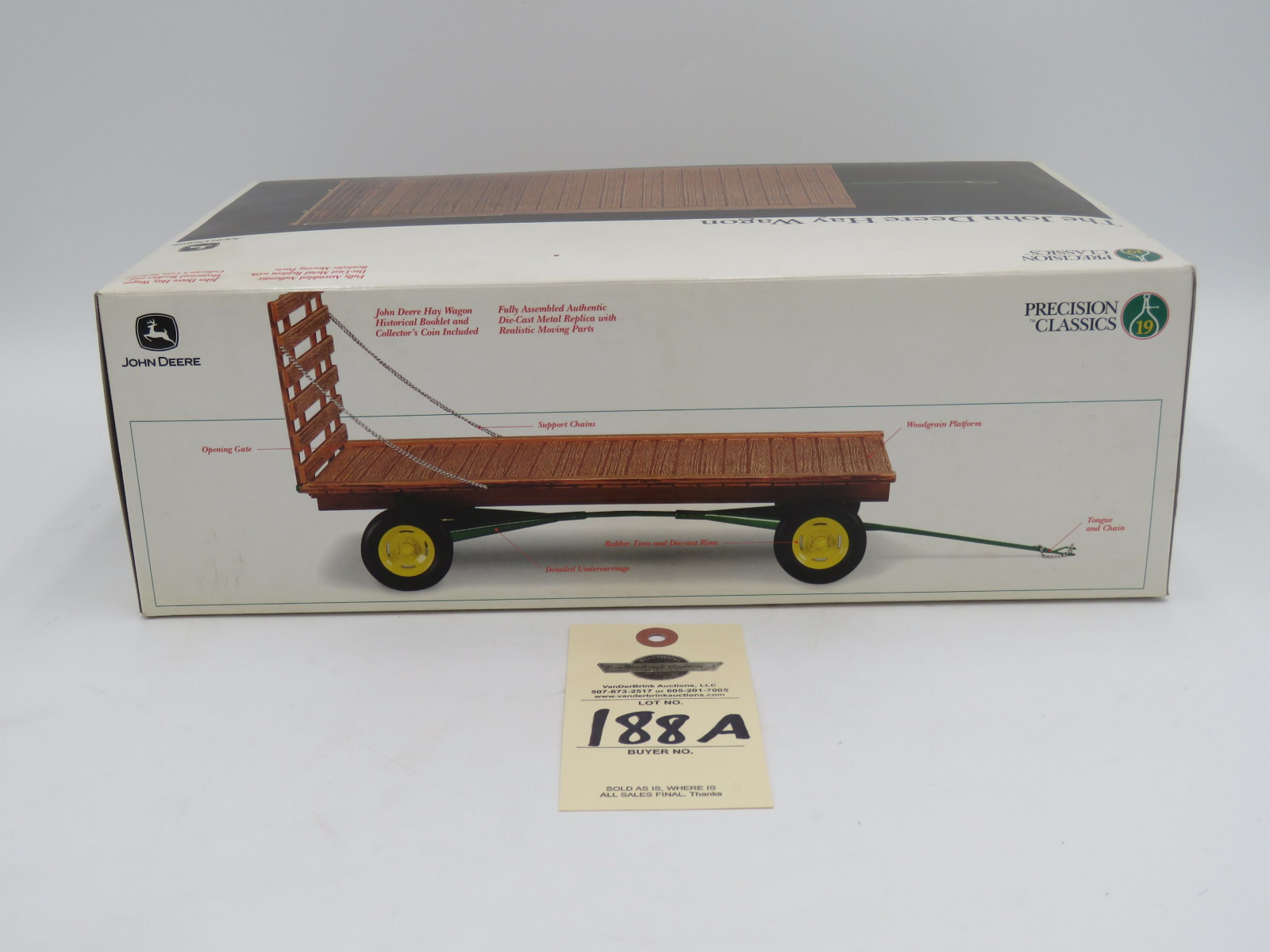 ERTL PRECISION CLASSICS THE JOHN DEERE HAY WAGON METAL DIECAST 1/16 SCALE NO NIB - Image 4