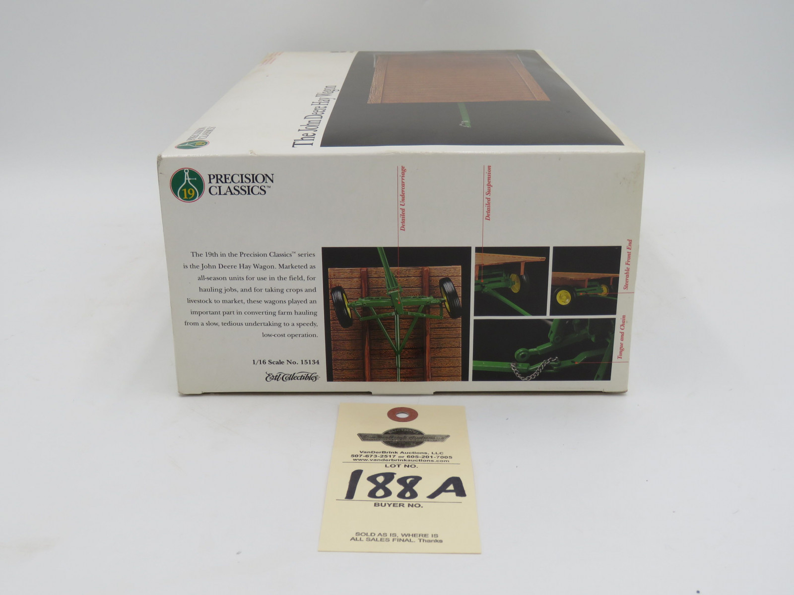 ERTL PRECISION CLASSICS THE JOHN DEERE HAY WAGON METAL DIECAST 1/16 SCALE NO NIB - Image 5