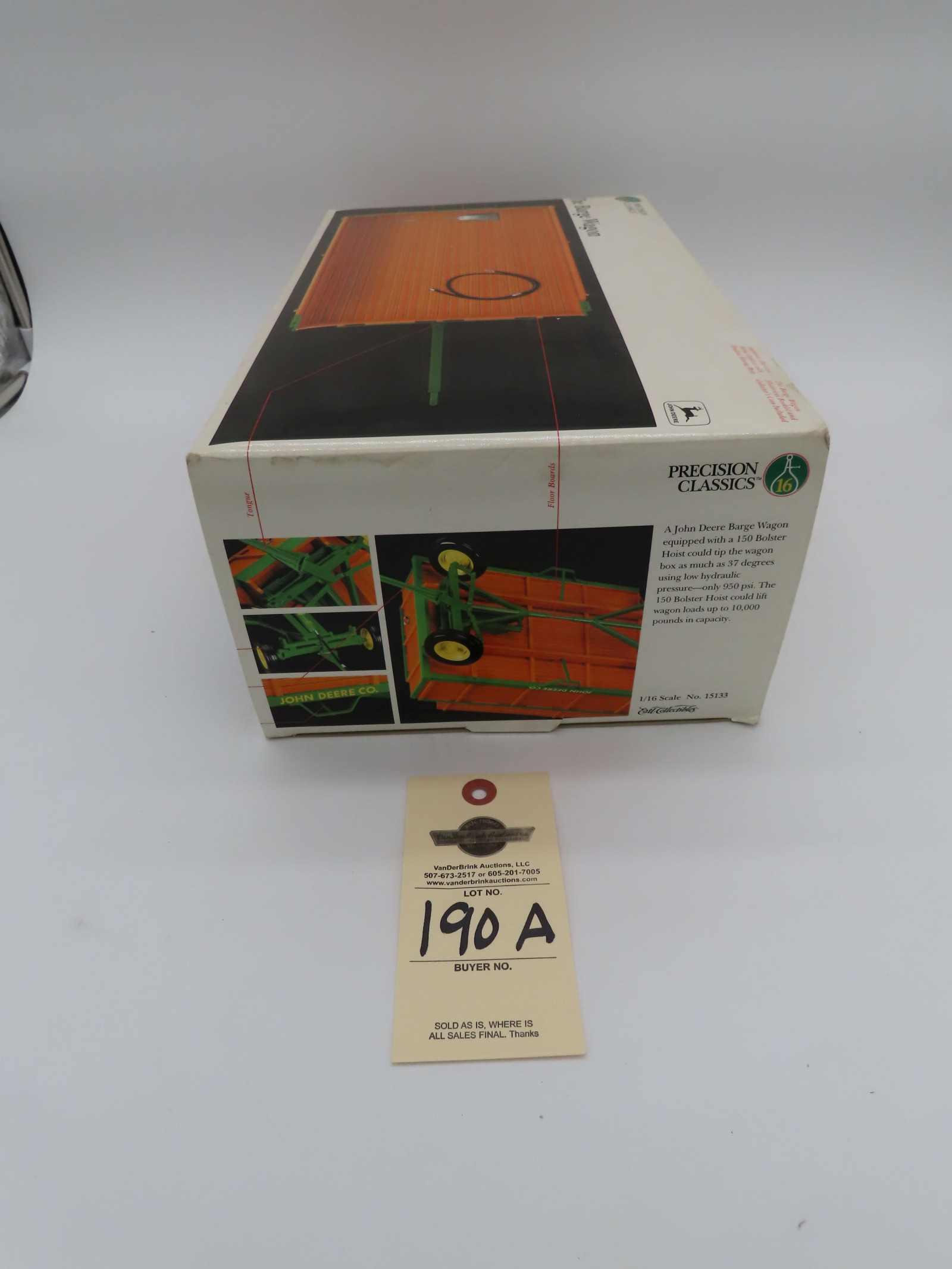 ERTL PRECISION CLASSICS 16 THE BARGE WAGON JD METAL DIECAST 1/16 SCALE NIB - Image 3