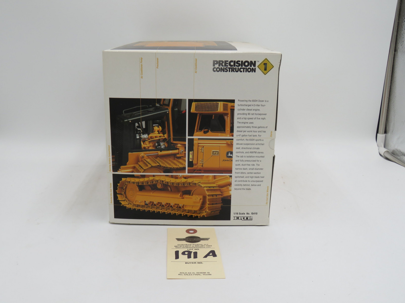 2002 ERTL PRECISION CONSTRUCTION 1 THE MODEL 650H DOZER METAL DIECAST 1/16 SCALE NIB - Image 3