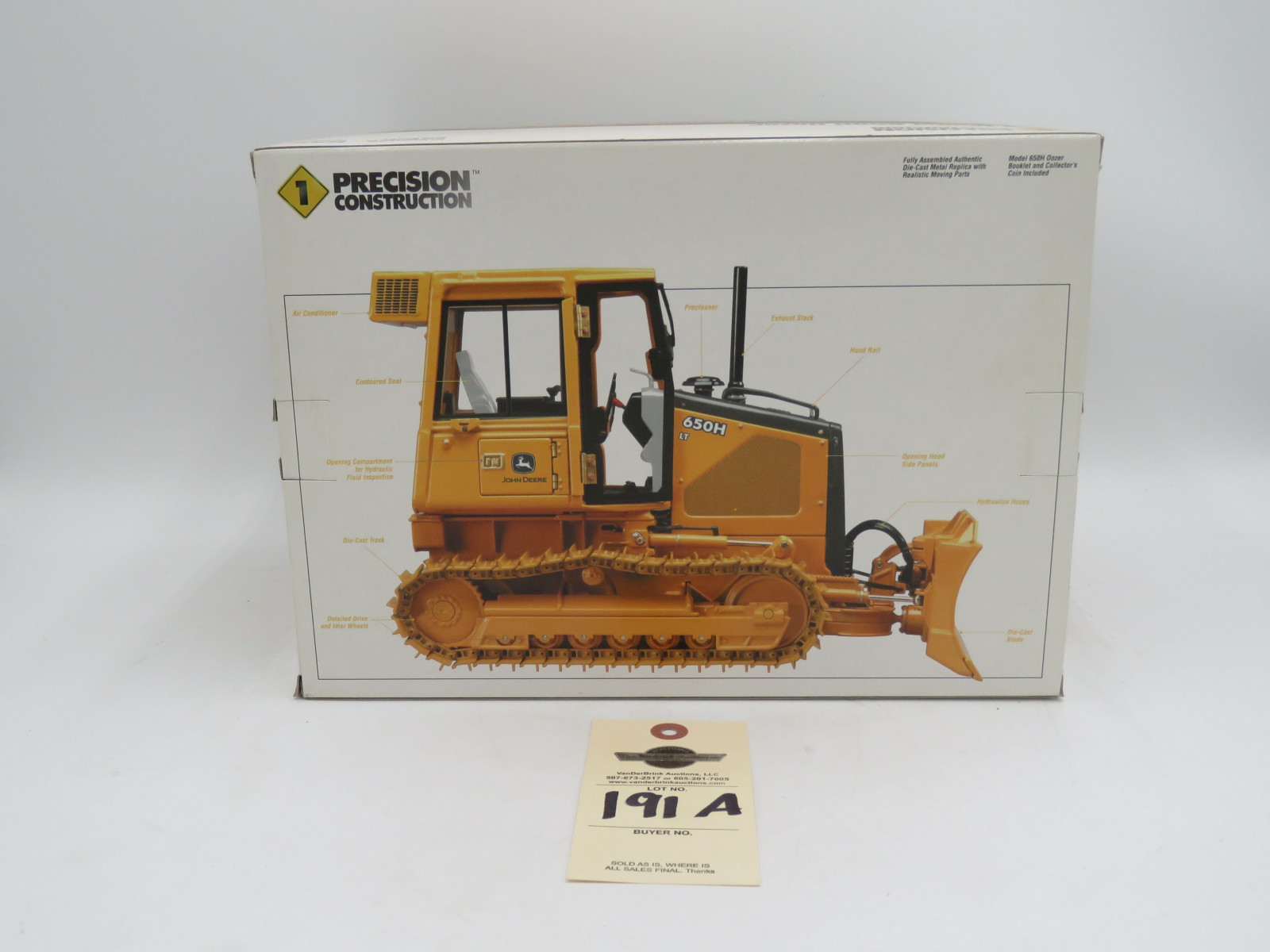 2002 ERTL PRECISION CONSTRUCTION 1 THE MODEL 650H DOZER METAL DIECAST 1/16 SCALE NIB - Image 4