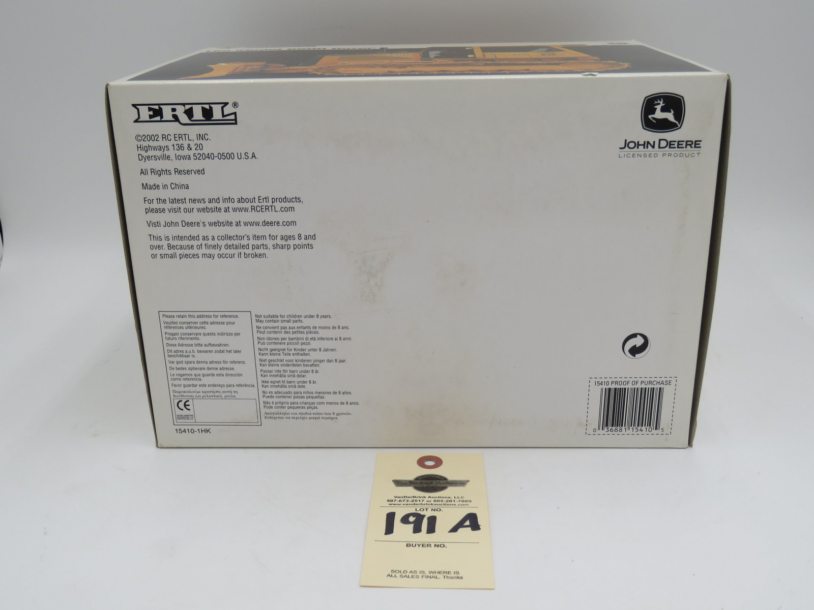 2002 ERTL PRECISION CONSTRUCTION 1 THE MODEL 650H DOZER METAL DIECAST 1/16 SCALE NIB - Image 6