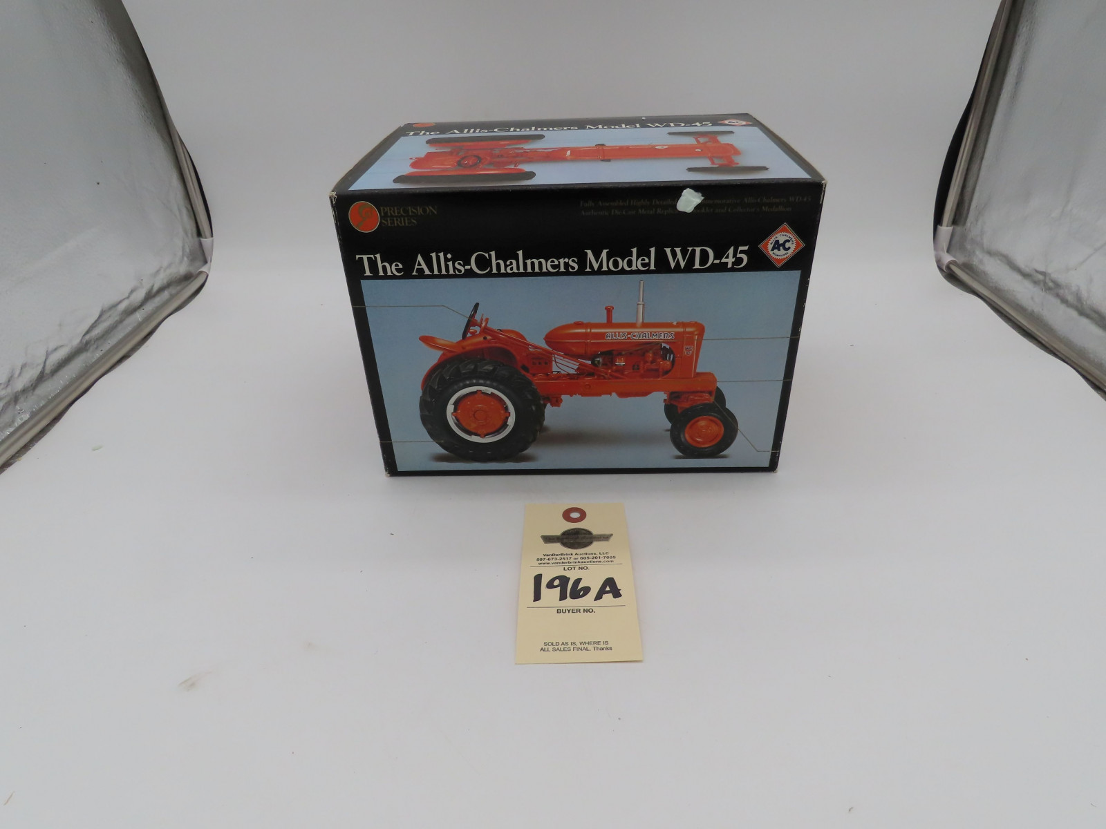 Ertl Precision 1/16th Scale die-Cast The Allis Chalmers Model WD-45 Tractor with Commemorative Booklet and Collector's Medallion NIB - Image 1