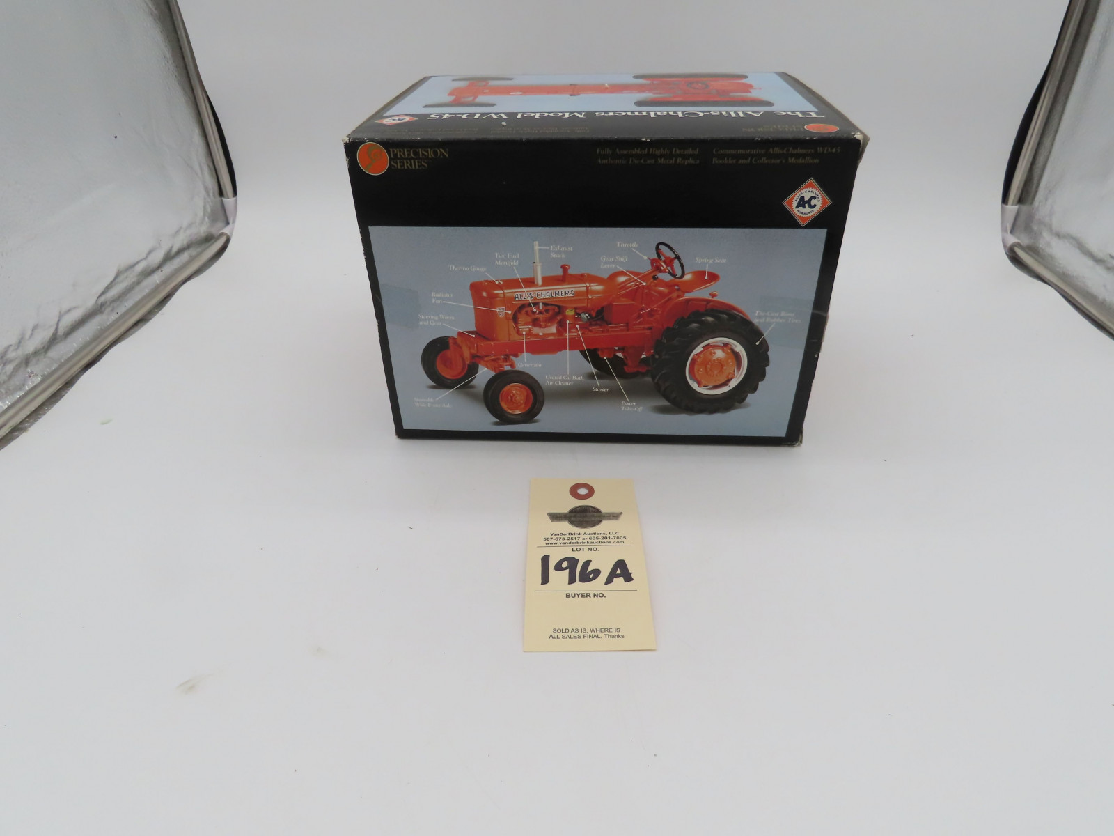 Ertl Precision 1/16th Scale die-Cast The Allis Chalmers Model WD-45 Tractor with Commemorative Booklet and Collector's Medallion NIB - Image 4