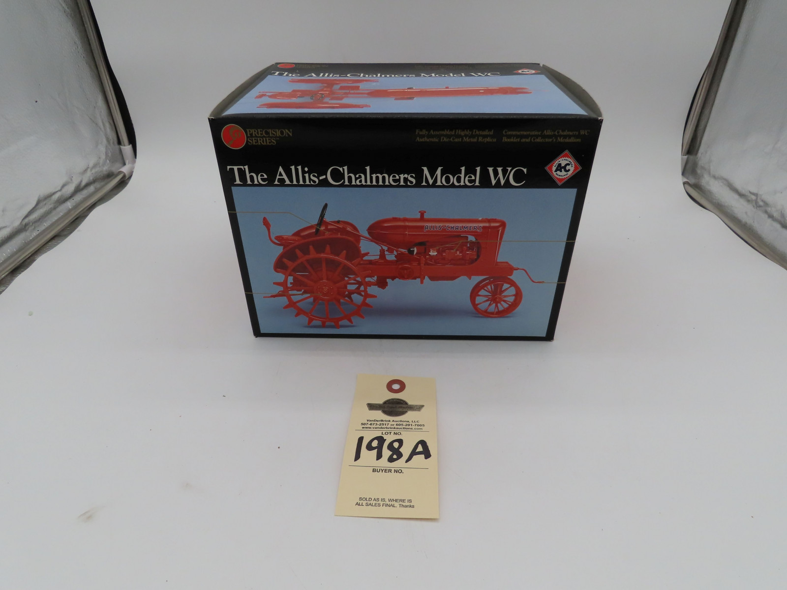 The Ertl Company 1/16th Scale Precision Series The Allis Chalmers Model WC Tractor with commemorative Booklet and collector's medallion NIB - Image 1
