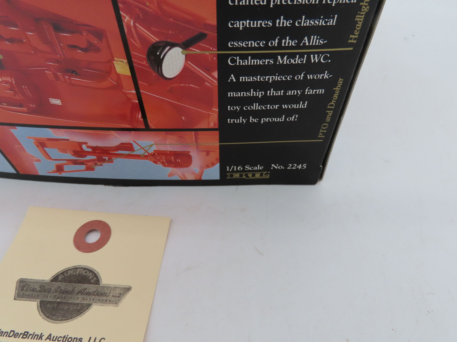The Ertl Company 1/16th Scale Precision Series The Allis Chalmers Model WC Tractor with commemorative Booklet and collector's medallion NIB - Image 6