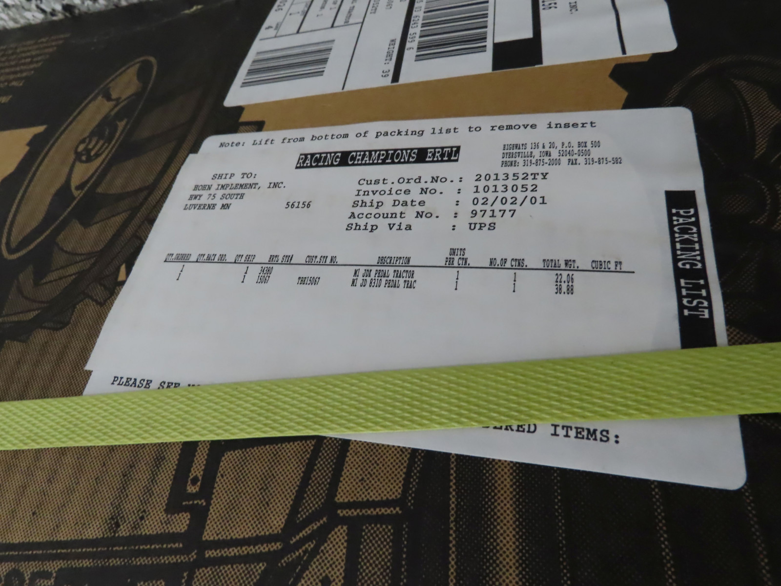 Ertl John Deere 8310 Pedal Tractor NIB - Image 7