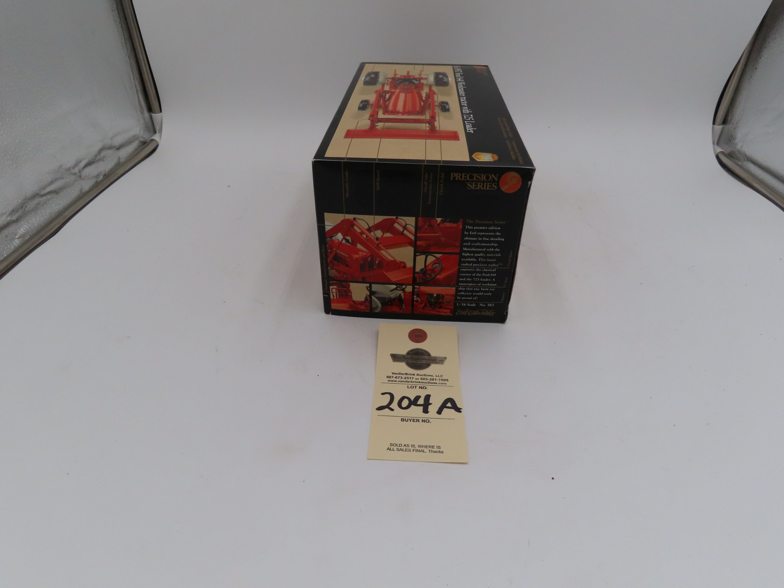 1998 Ertl the Precision Series 1/16th Scale Die-Cast the 1957 Ford 641 Workmaster Traactor with 725 Loader and Commerative Ford Booklet and Collector's Medallion NIB - Image 5