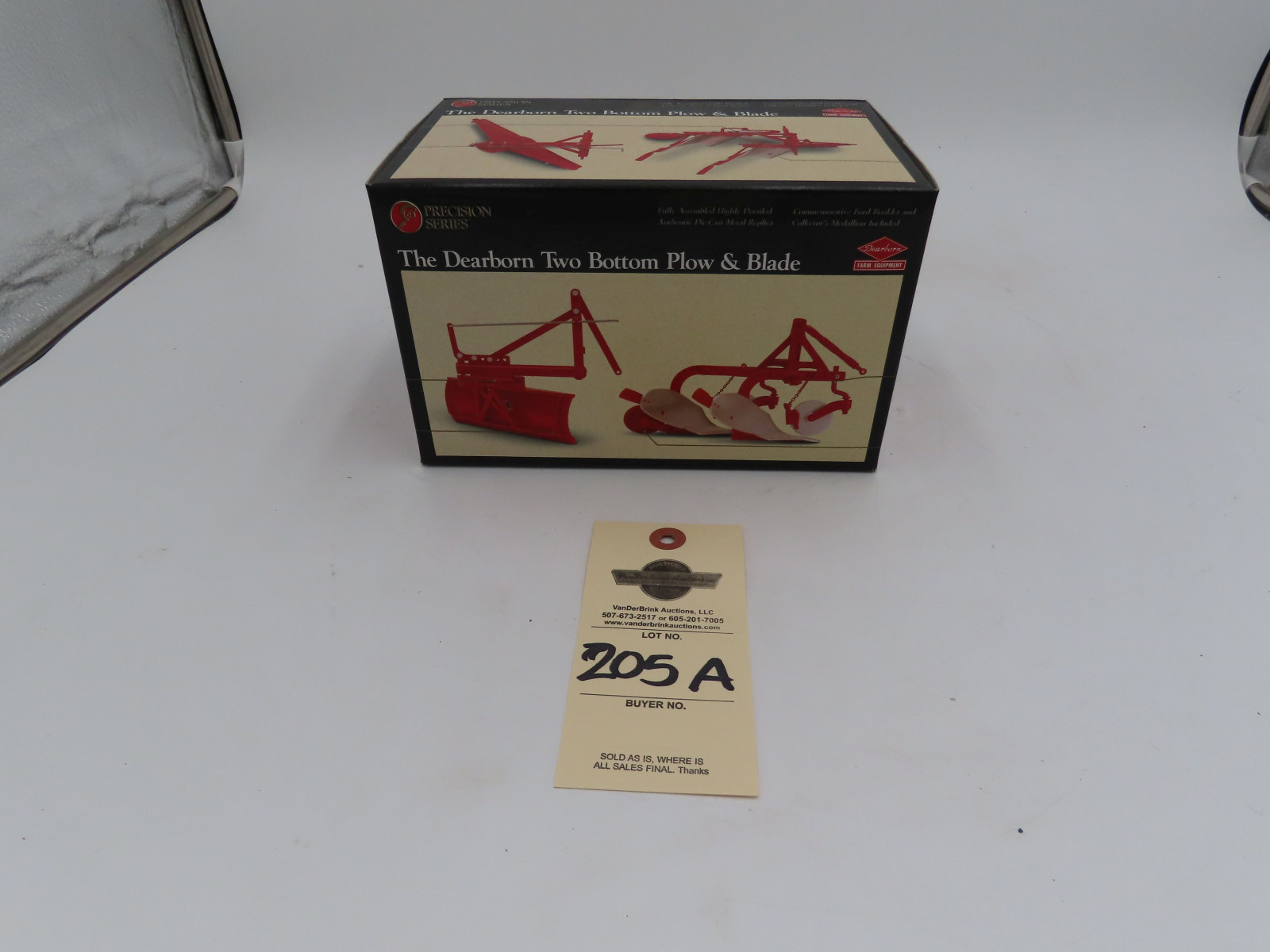 1996 Ertl Precision Series 1/16th Scale Die-Cast The Dearborn Two Bottom Plow and Blade NIB with Commemorative Ford Booklet and Collector's Medallion - Image 1