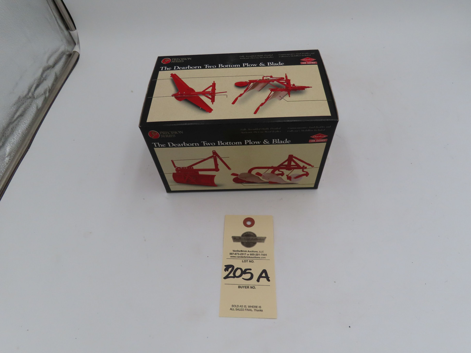 1996 Ertl Precision Series 1/16th Scale Die-Cast The Dearborn Two Bottom Plow and Blade NIB with Commemorative Ford Booklet and Collector's Medallion - Image 2