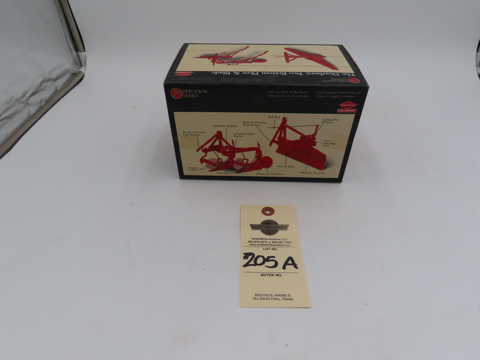 1996 Ertl Precision Series 1/16th Scale Die-Cast The Dearborn Two Bottom Plow and Blade NIB with Commemorative Ford Booklet and Collector's Medallion - Image 4