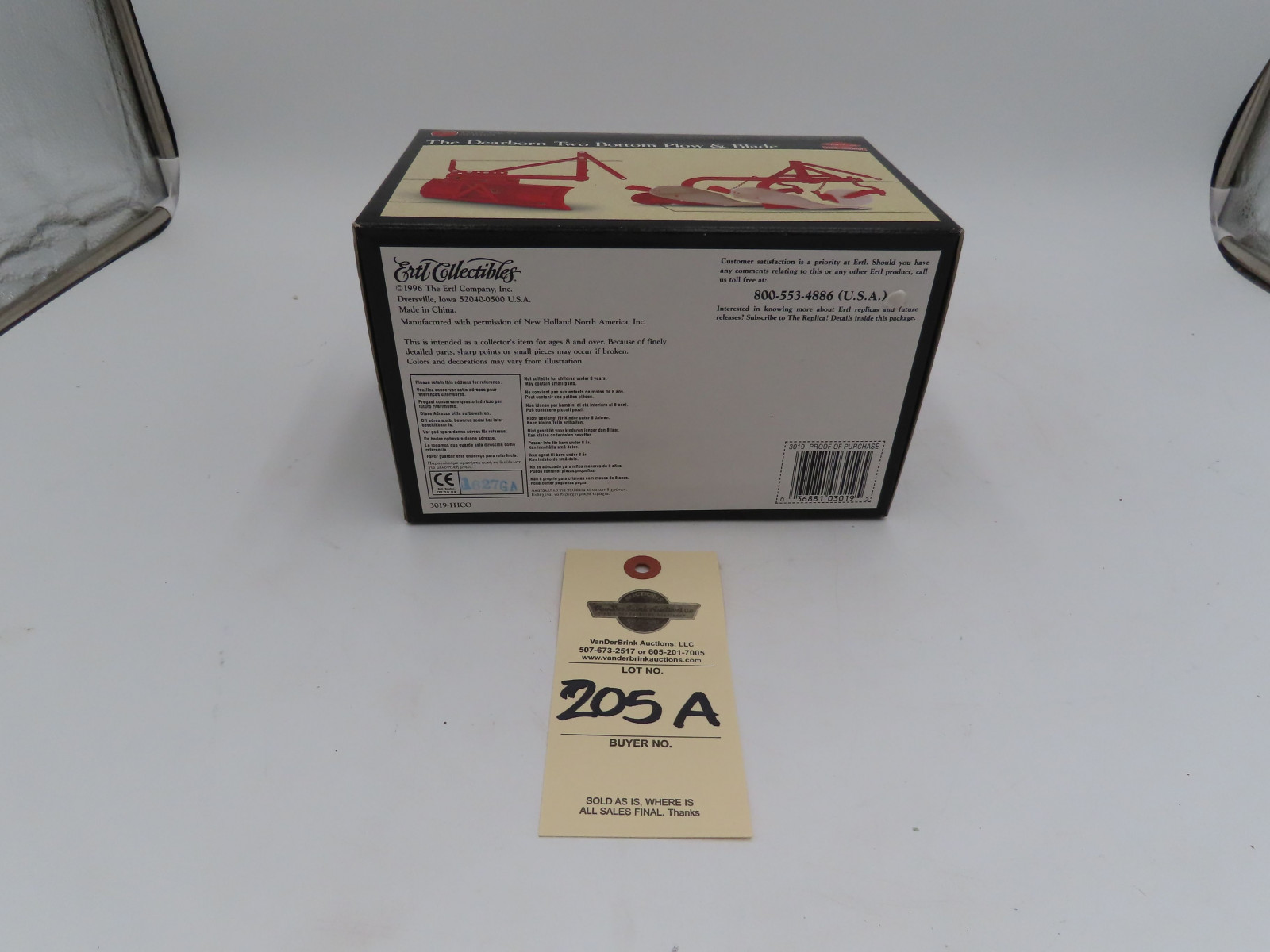 1996 Ertl Precision Series 1/16th Scale Die-Cast The Dearborn Two Bottom Plow and Blade NIB with Commemorative Ford Booklet and Collector's Medallion - Image 7