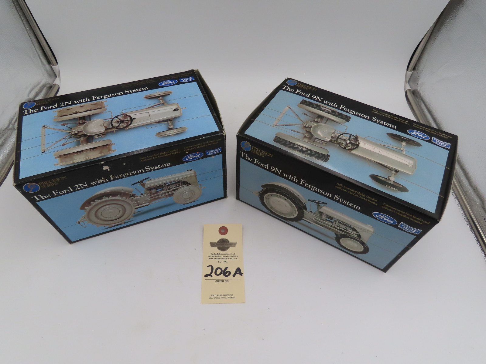 2-NIB Ertl Precision Series 1/16th Scale the Ford 2N with Ferguson System Tractors both NIB with Commemorative Booklet and Collector's Medalion - Image 2