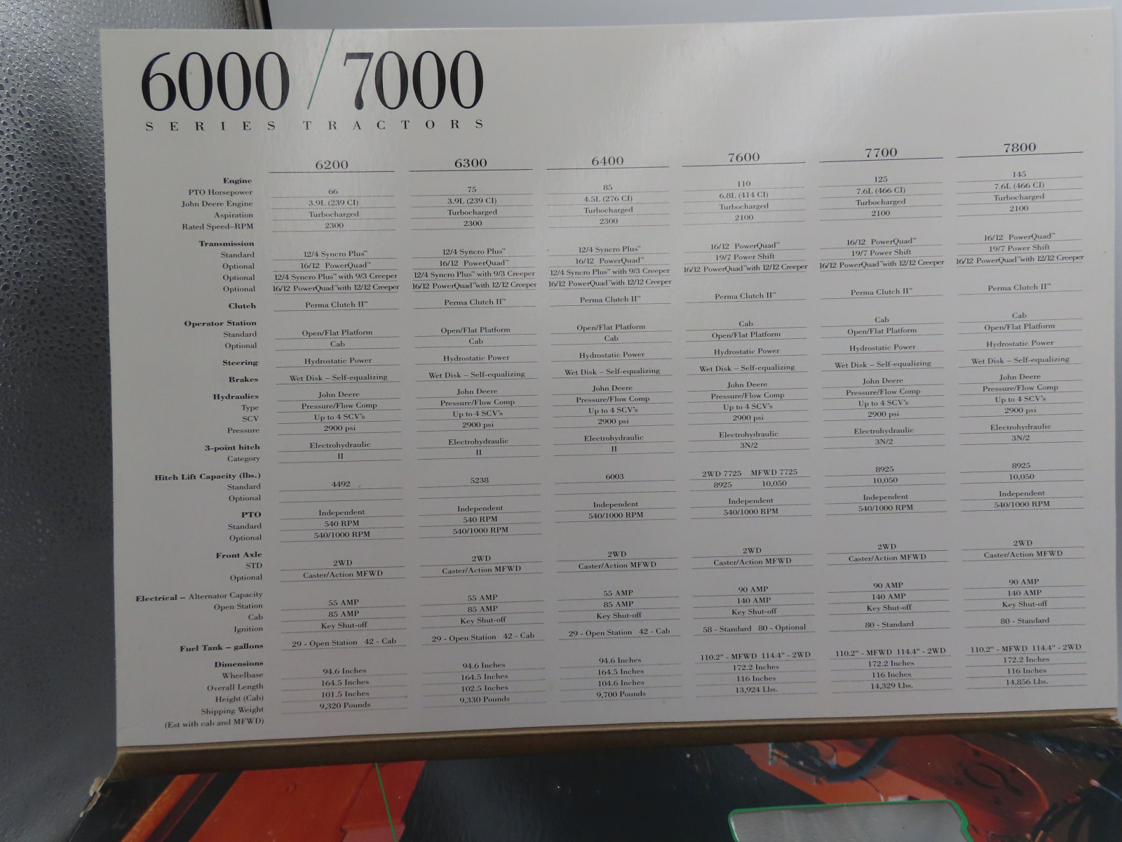 1992 Ertl 6000/7000 Series Tractors JD7800 Model to Assemble NIB and faded box and some wear, 1/16th Scale - Image 7