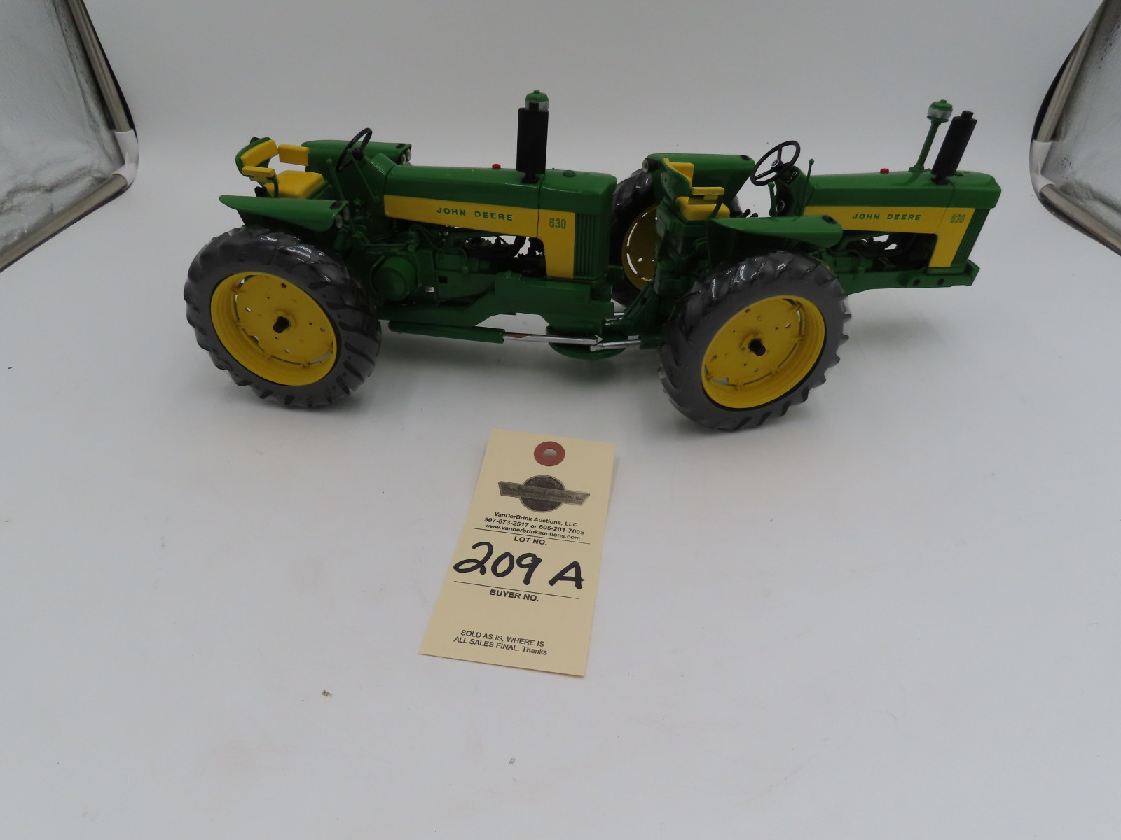Ertl 1/16th Scale John Deere 630 Coupled Tractors with NO BOX, plastic on wheels - Image 1