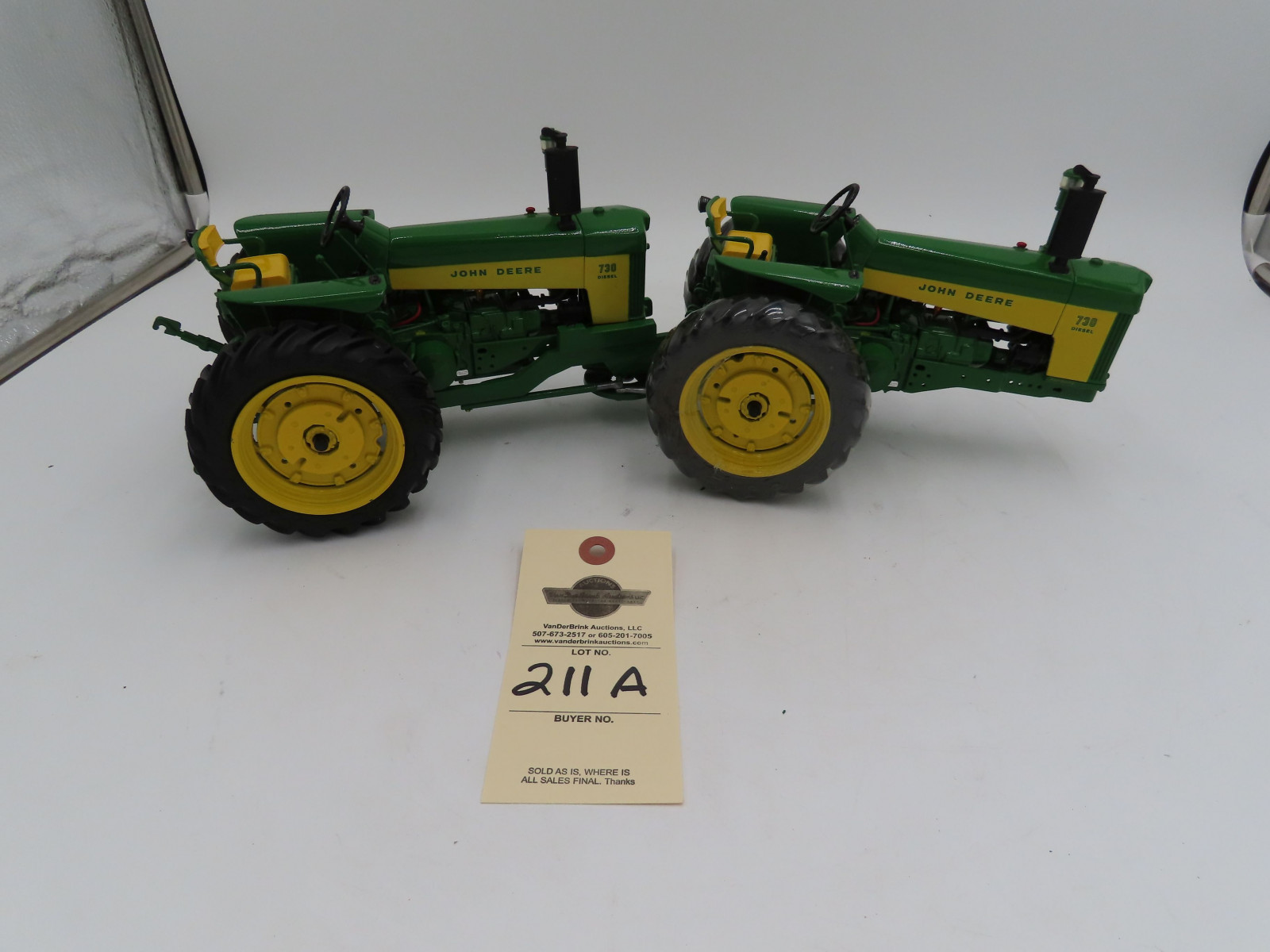 Ertl 1/16th Scale John Deere 730 Coupled Tractors New without Box Plastic on the wheels - Image 1