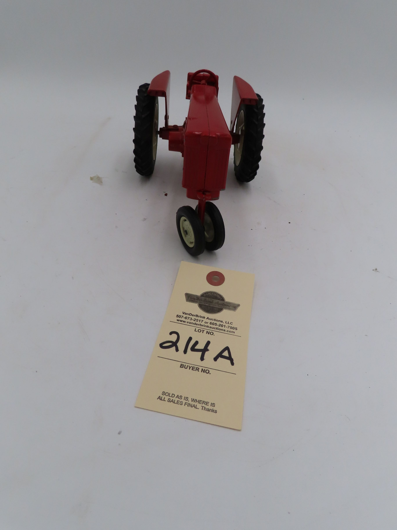 Vintage Ertl Red John Deere 730 1/16th Scale with White Wheels and No Box with wear spots - Image 2