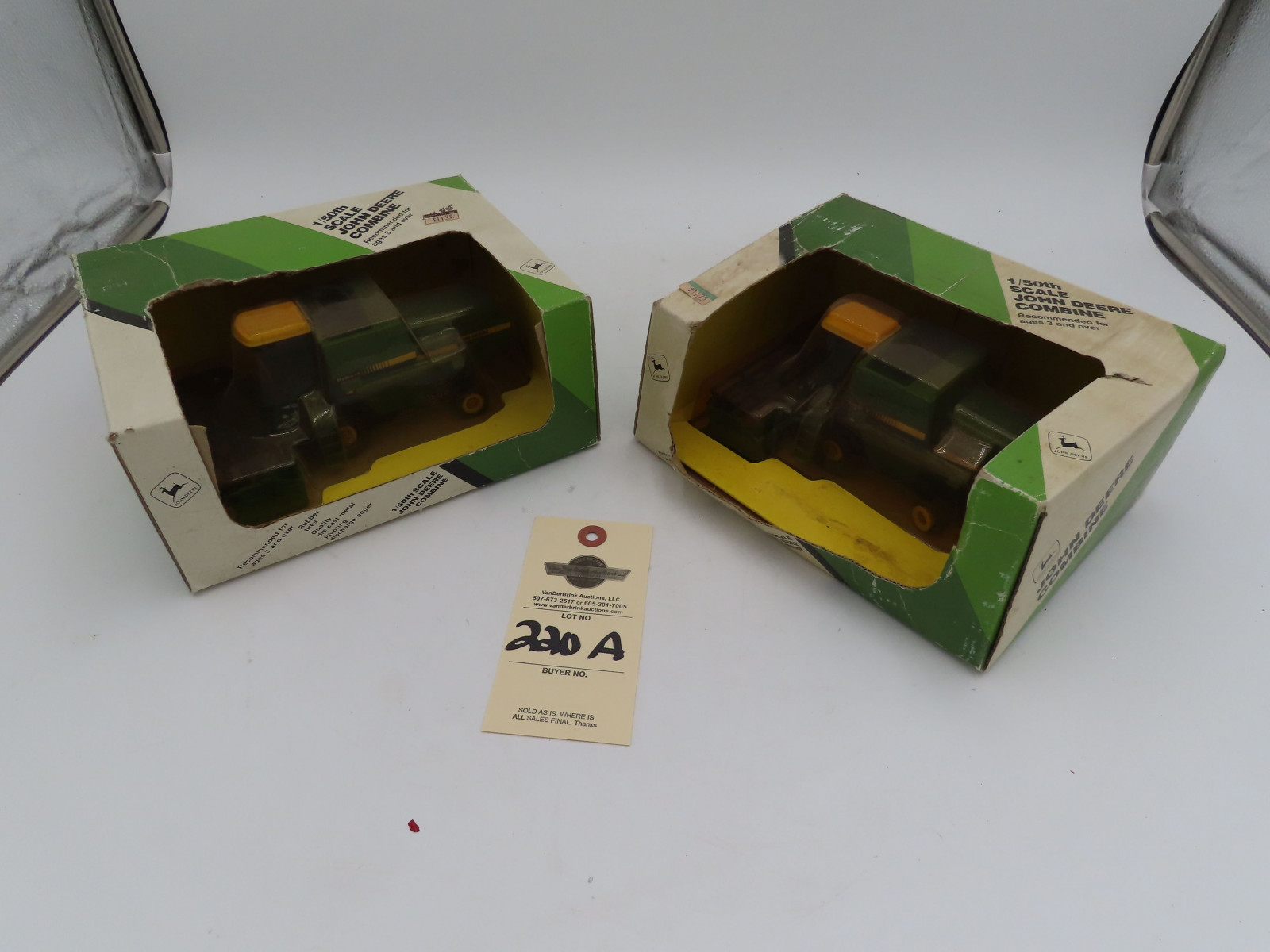 Ertl for John Deere 1/50th Scale Hydro/4 Combines NIB selling as a Pair - Image 1