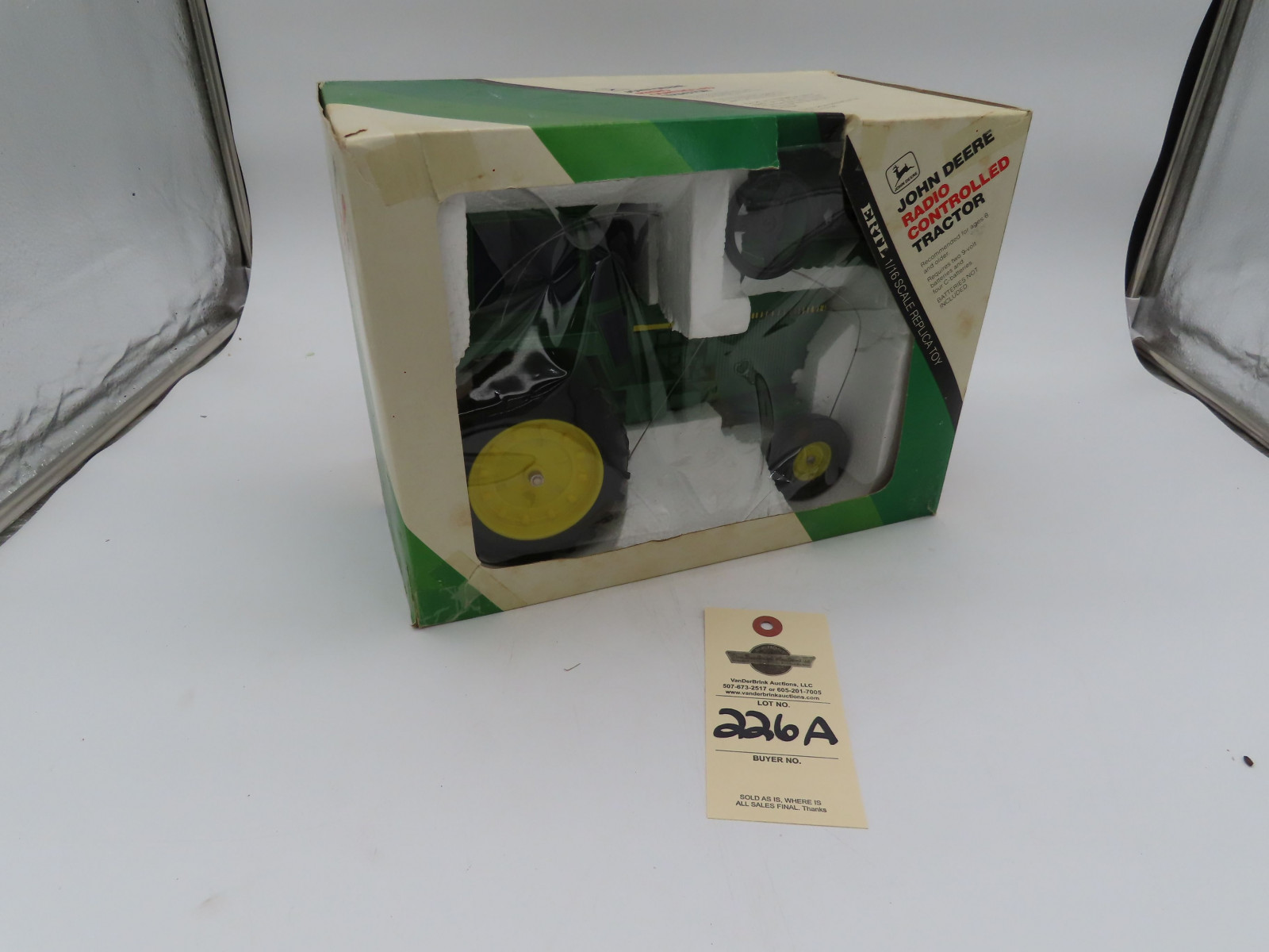 Ertl for John Deere Radio Controlled Tractor 1/16th Scale NIB with wear on the box - Image 1
