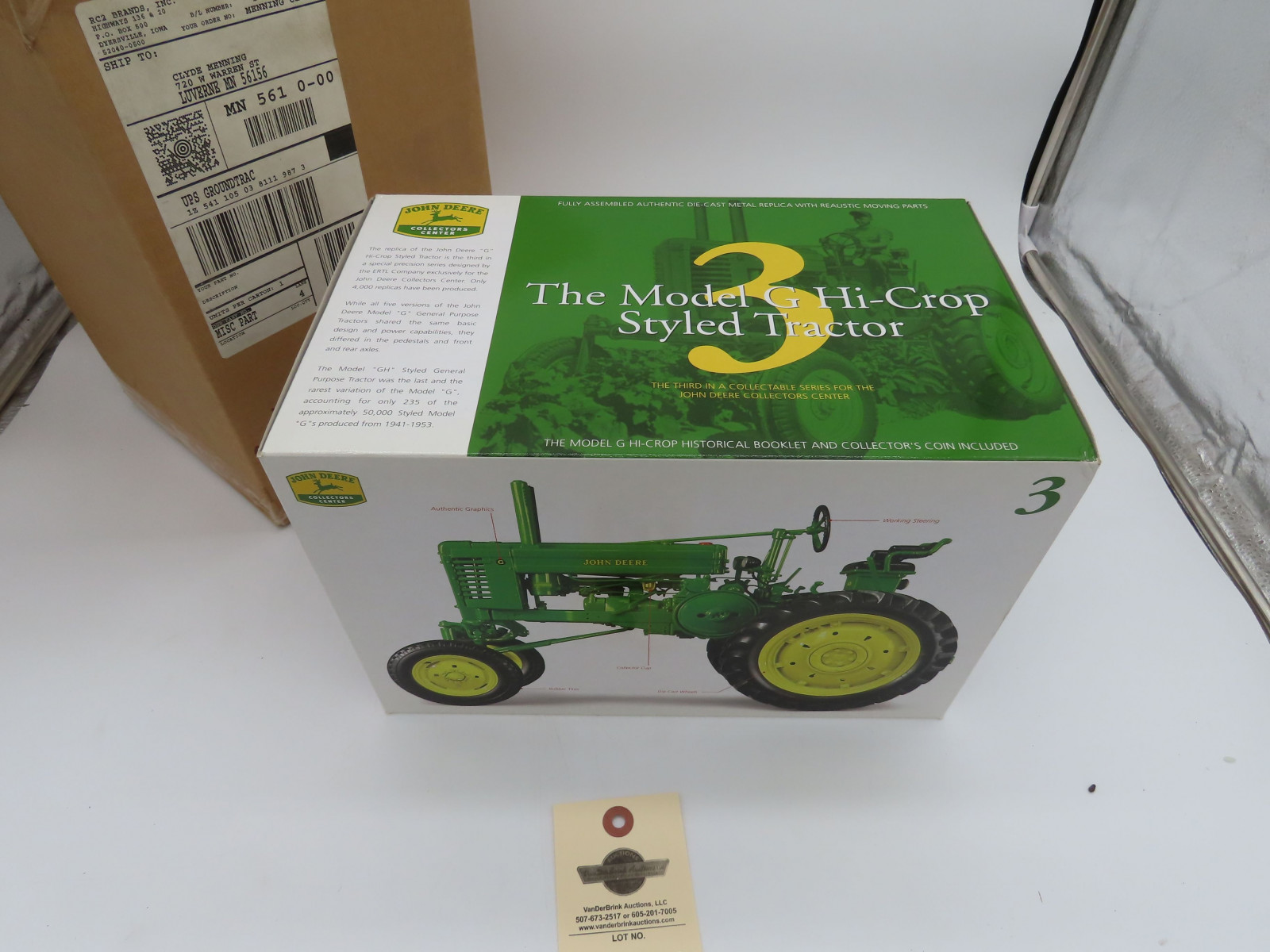 Ertl for John Deere 1/16th Scale Die-Cast The Model G Hi-Crop NIB and in opened Shipping package - Image 2