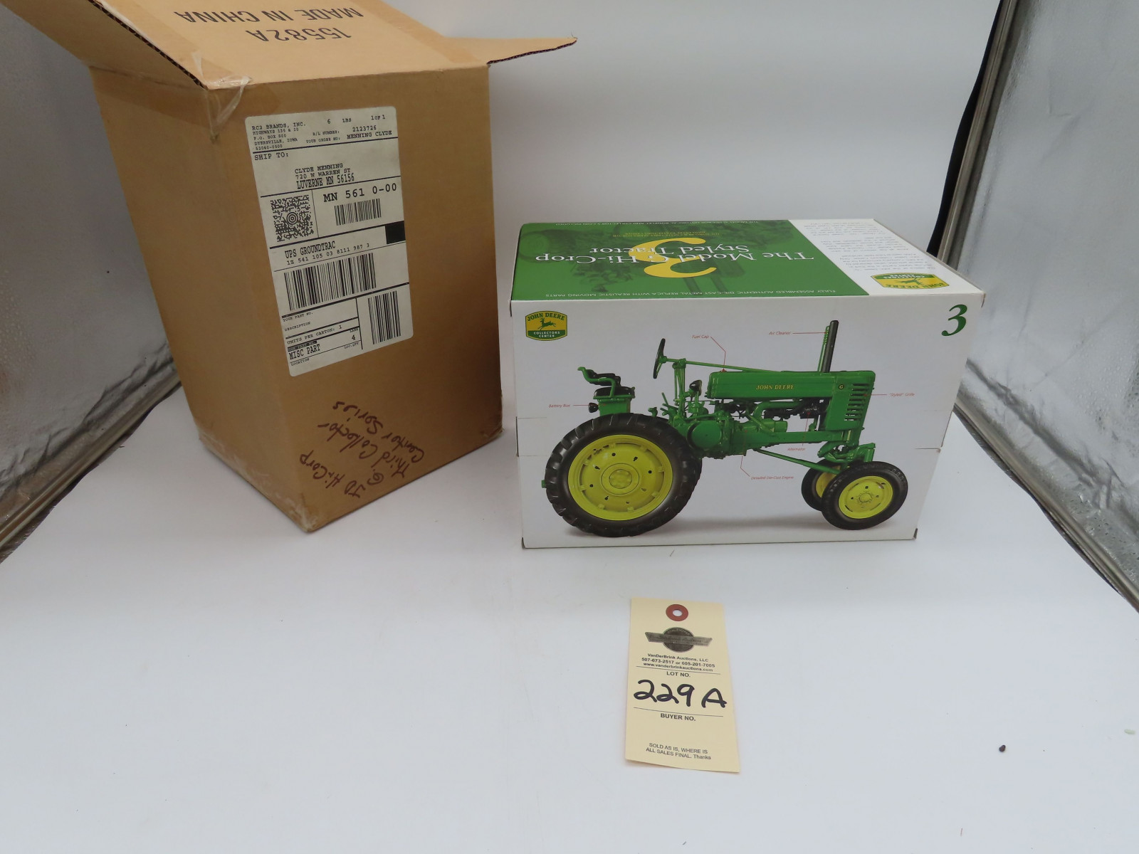 Ertl for John Deere 1/16th Scale Die-Cast The Model G Hi-Crop NIB and in opened Shipping package - Image 4