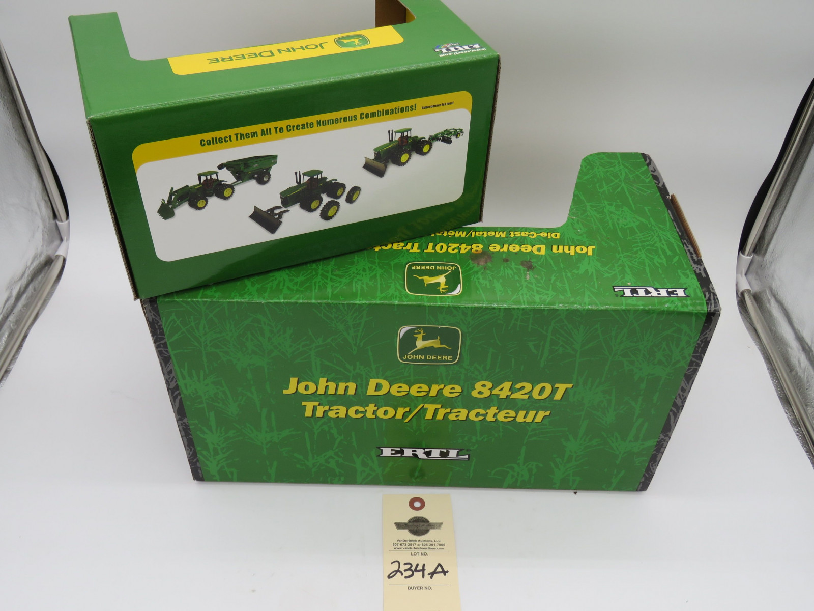 ERTL 9620 Tractor plastic die cast John Deere NIB and 2002 Ertl John Deere 8420T Tractor Metal Die-Cast NIB 1/32 scale selling as group - Image 4