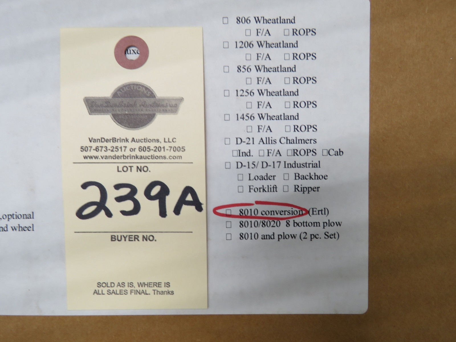 John Deere 8010 Conversion Ertl Metal Die Cast NIB - Image 4