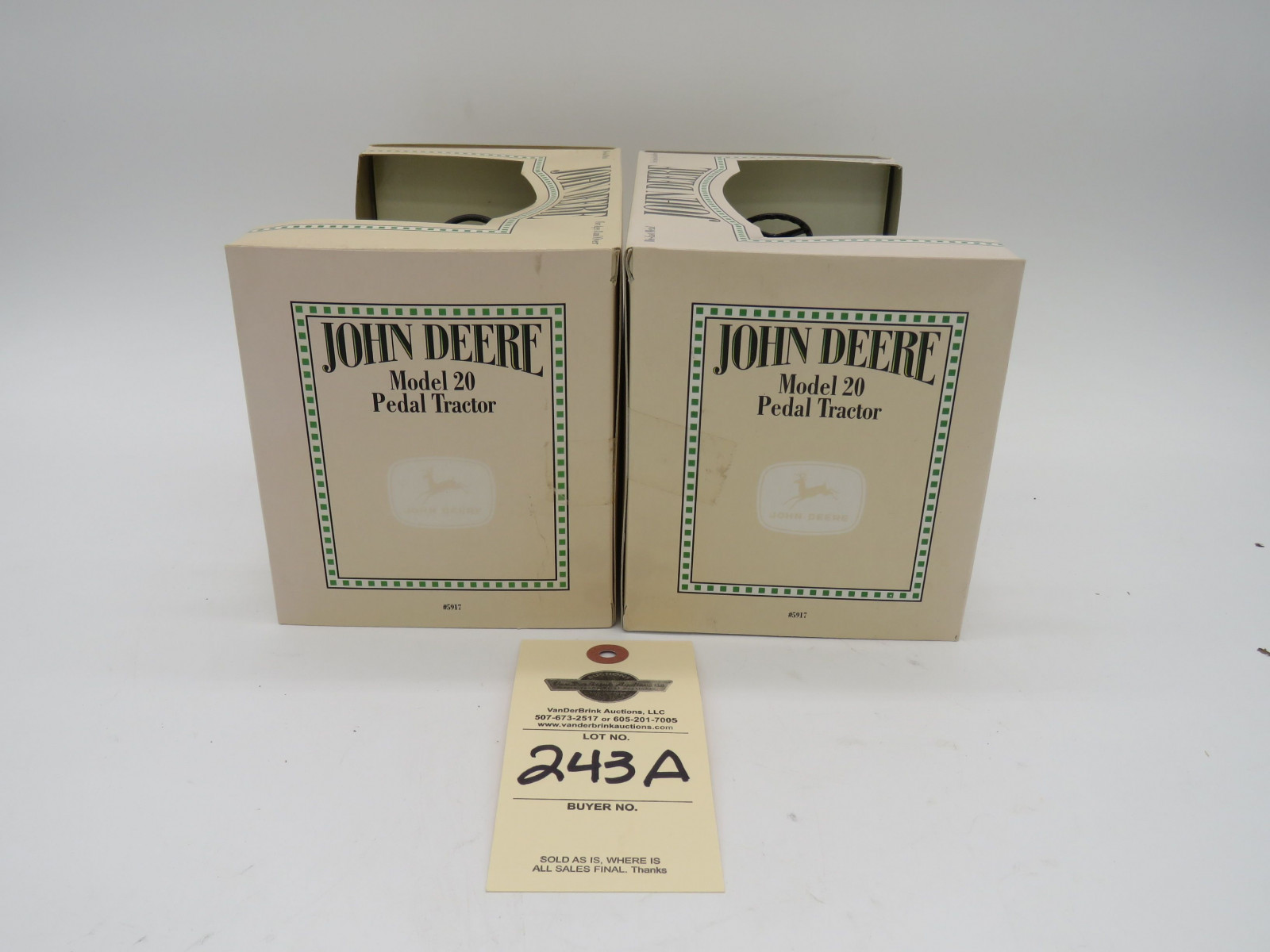 1997 Ertl John Deere Model 20 Pedal Tractor metal Die-Cast NIB and 1997 Ertl John Deere Model 20 Pedal Tractor Metal Die-Cast NIB Sold as a pair 1/8th Scale - Image 2