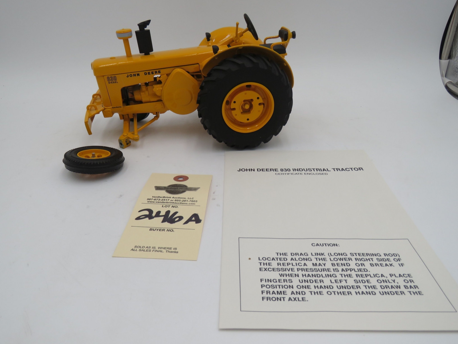 John Deere 830 Industrial Tractor Certificate Included Metal Die-Cast Limited Edition series by Stephan MFG - Image 1