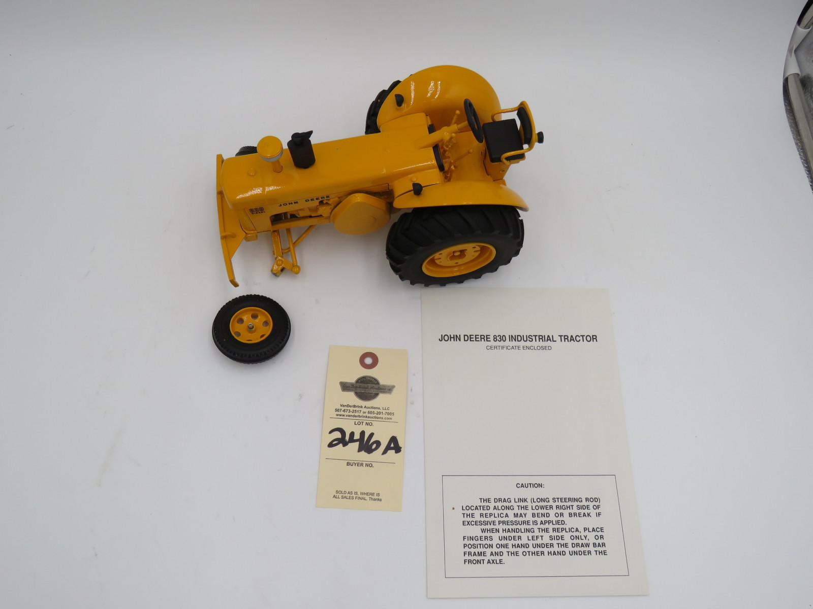 John Deere 830 Industrial Tractor Certificate Included Metal Die-Cast Limited Edition series by Stephan MFG - Image 2