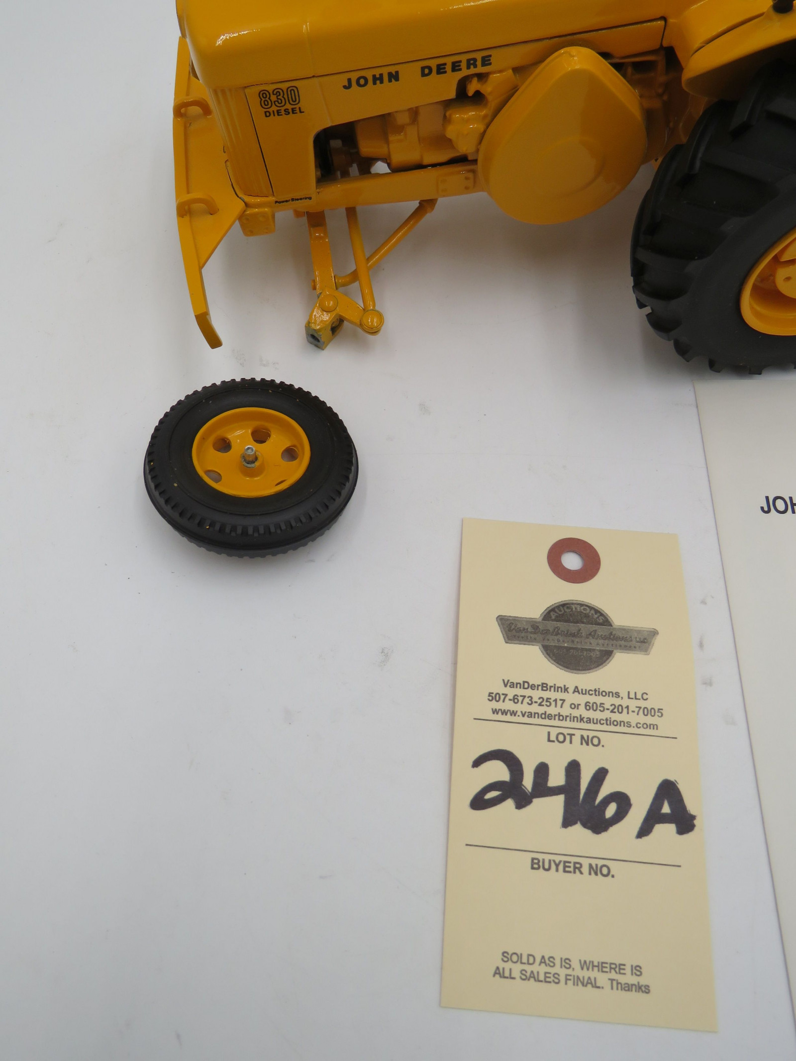 John Deere 830 Industrial Tractor Certificate Included Metal Die-Cast Limited Edition series by Stephan MFG - Image 3