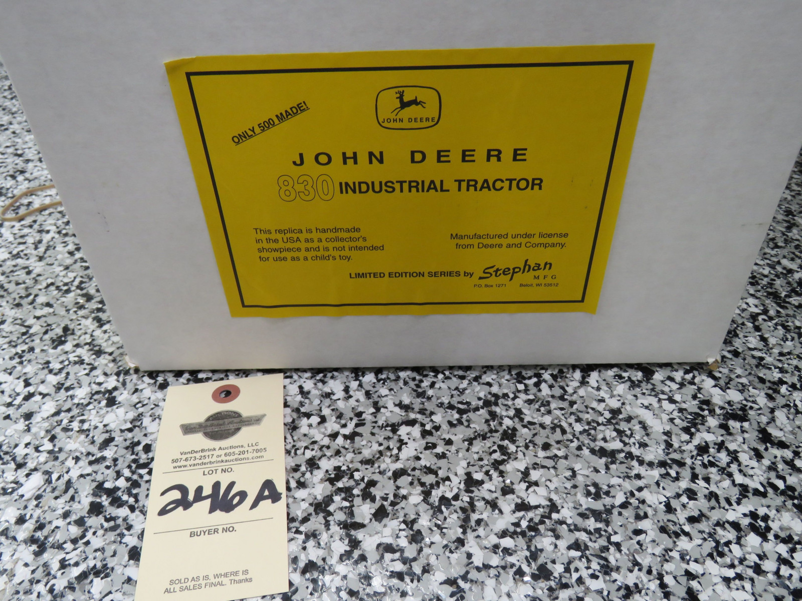 John Deere 830 Industrial Tractor Certificate Included Metal Die-Cast Limited Edition series by Stephan MFG - Image 6