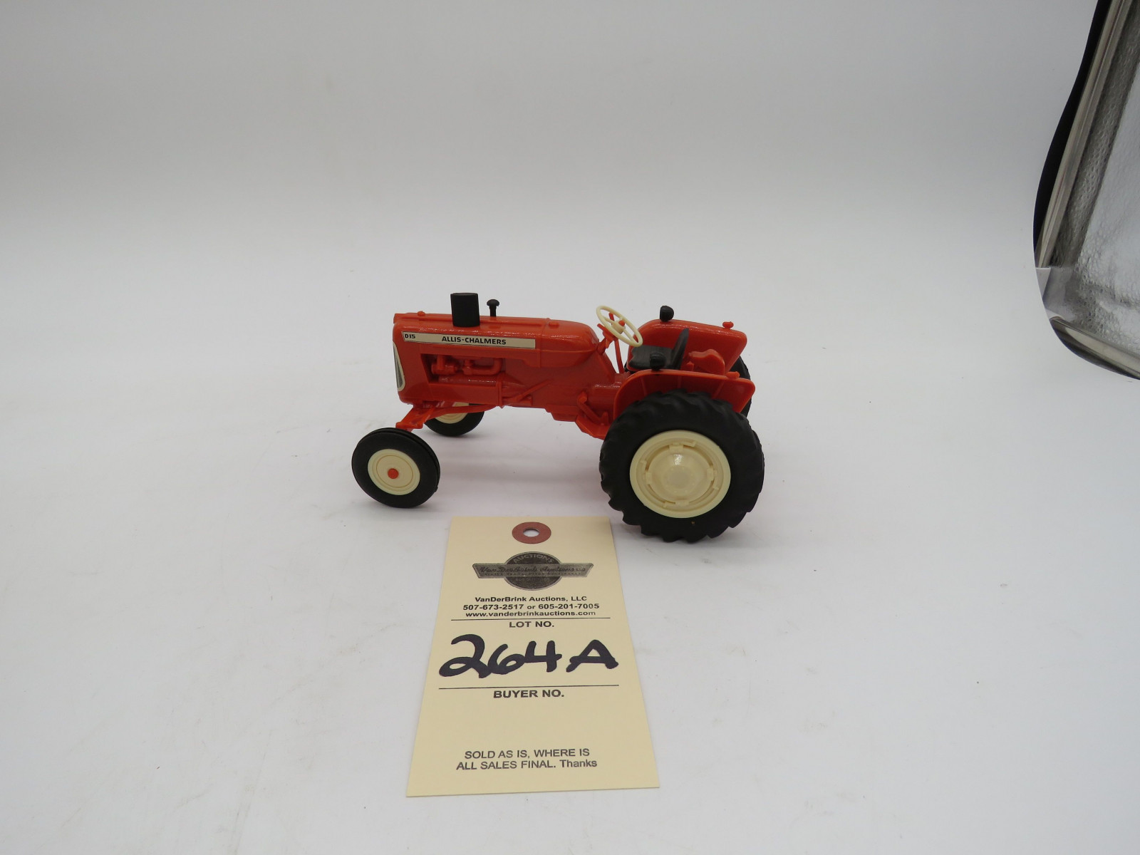 1988 Beaver Falls Show Tractor Allis-Chalmers D15 orange wide front plastic die-cast. - Image 4