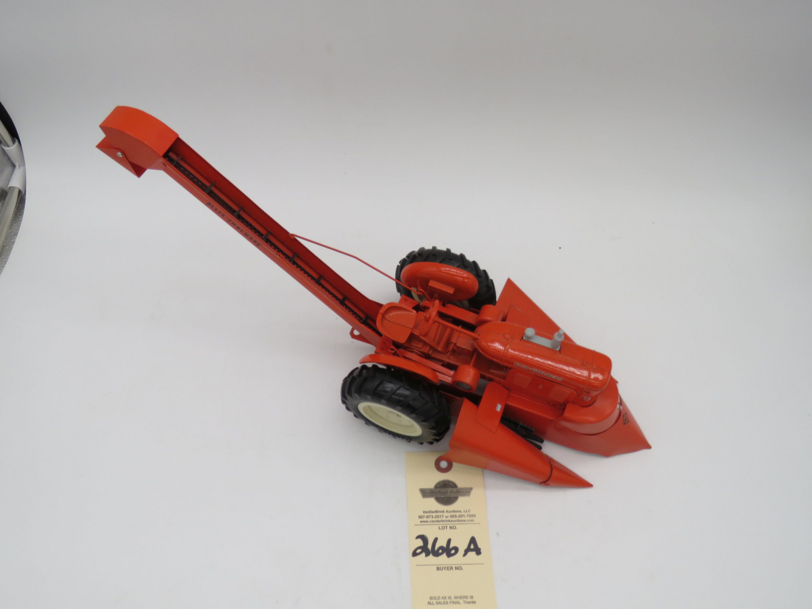 Allis Chalmers WD 45 with mounted picker weber. A handcrafted gem from Webers Gem Acres in Lima OH. Metal Die Cast. No box. - Image 2