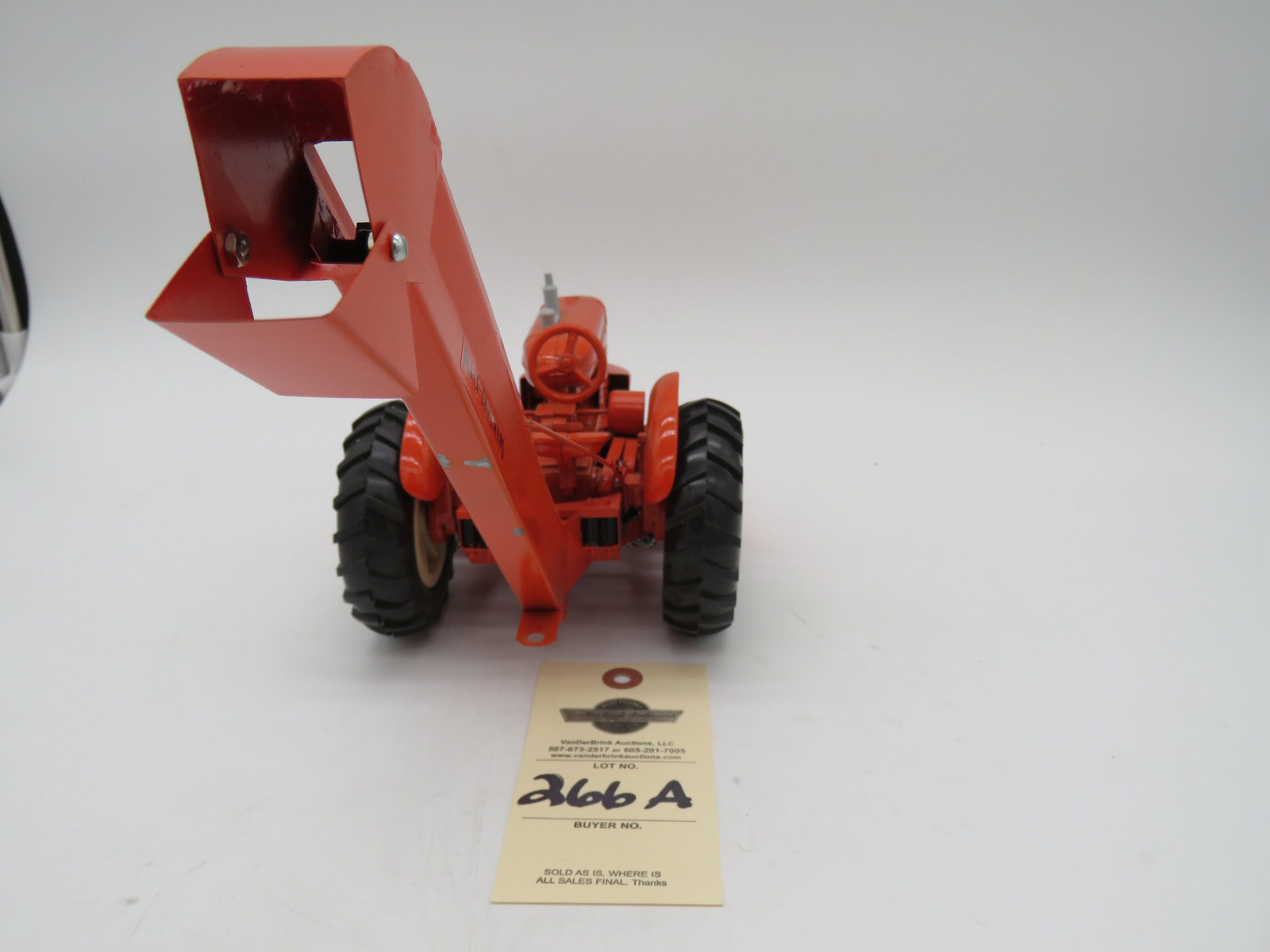 Allis Chalmers WD 45 with mounted picker weber. A handcrafted gem from Webers Gem Acres in Lima OH. Metal Die Cast. No box. - Image 4